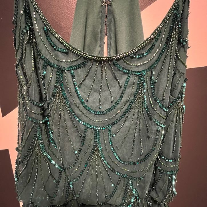 Emerald Beaded Gatsby Romper | S