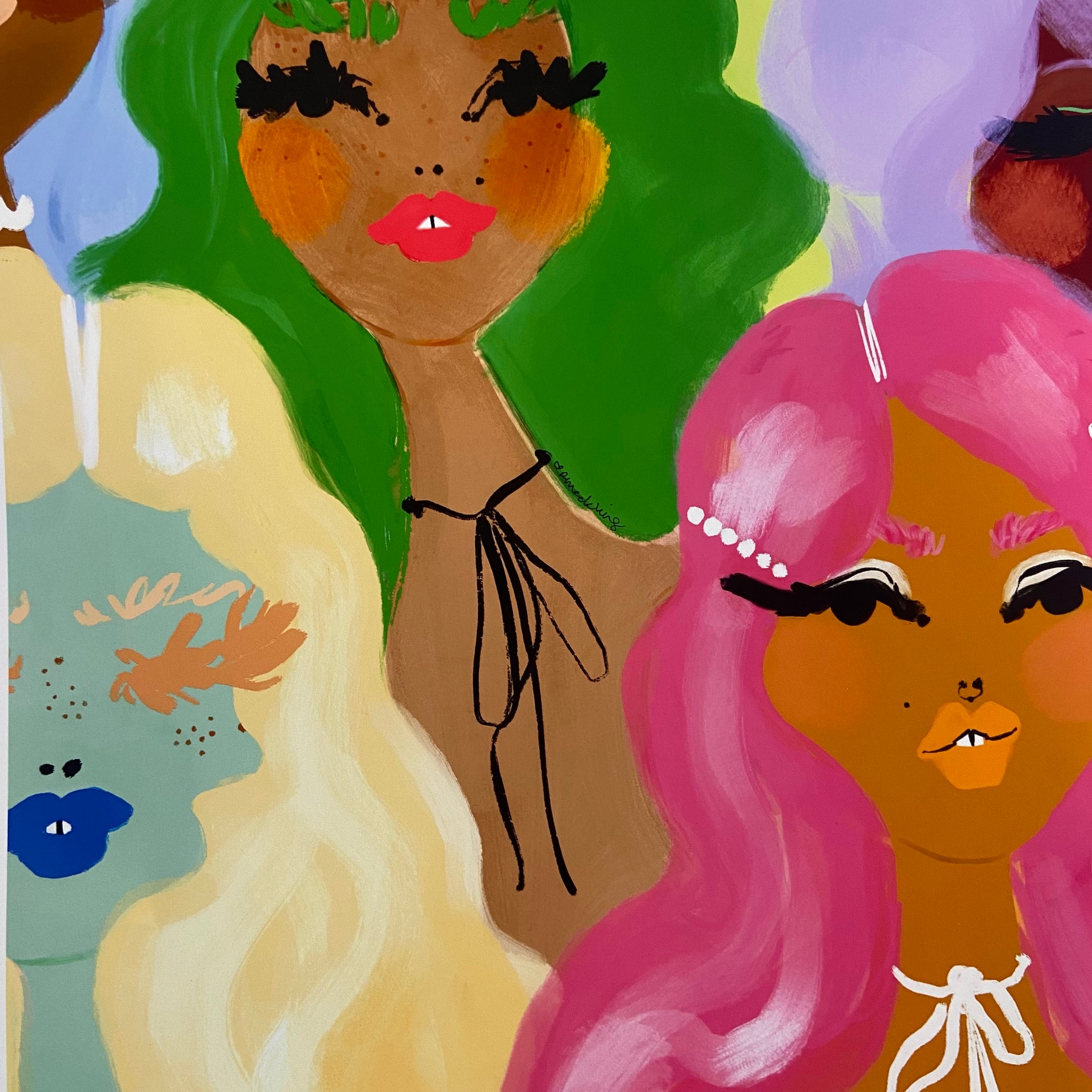 "Mural Dolls" Close Up Print - Rachael Meckling