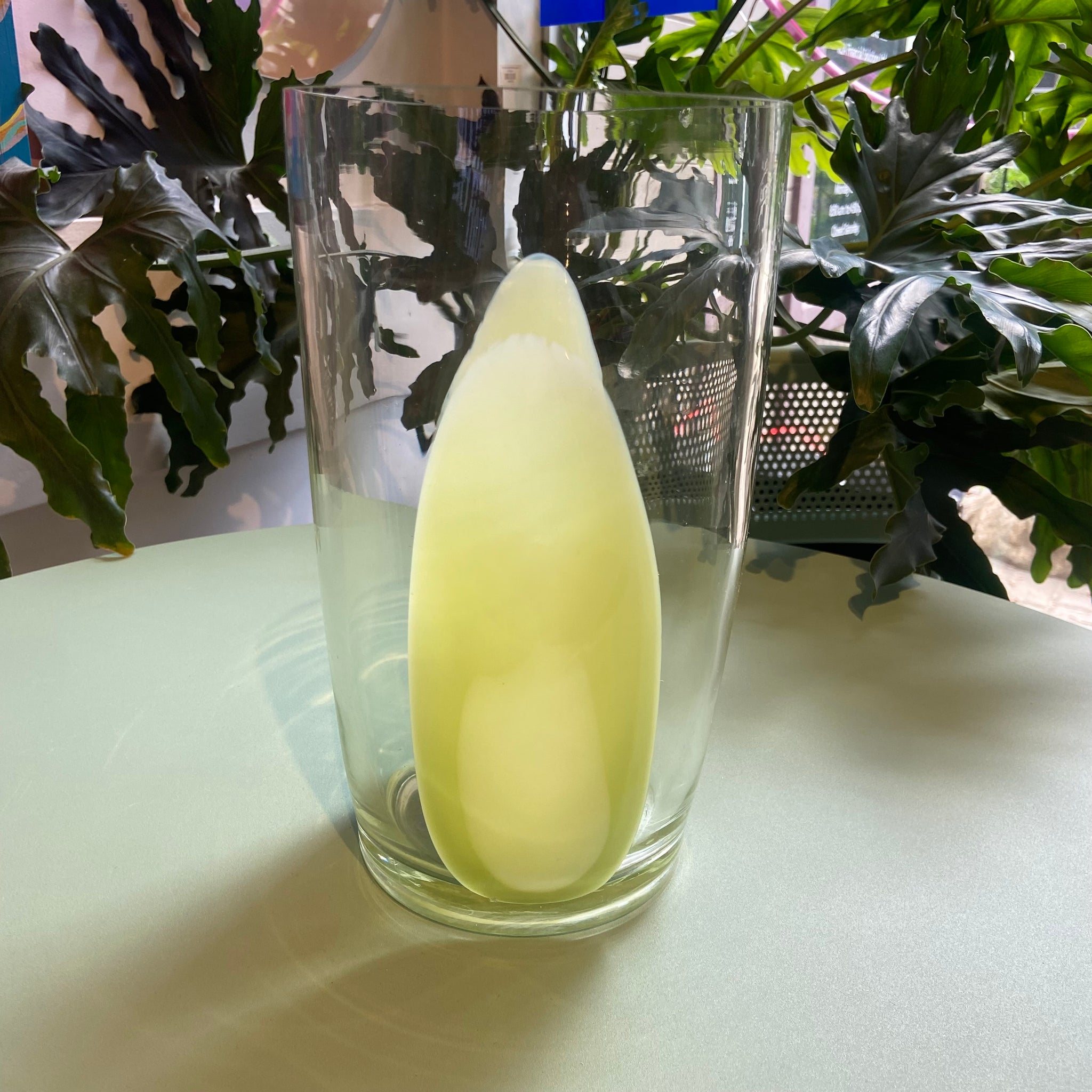 Lime Press Vase