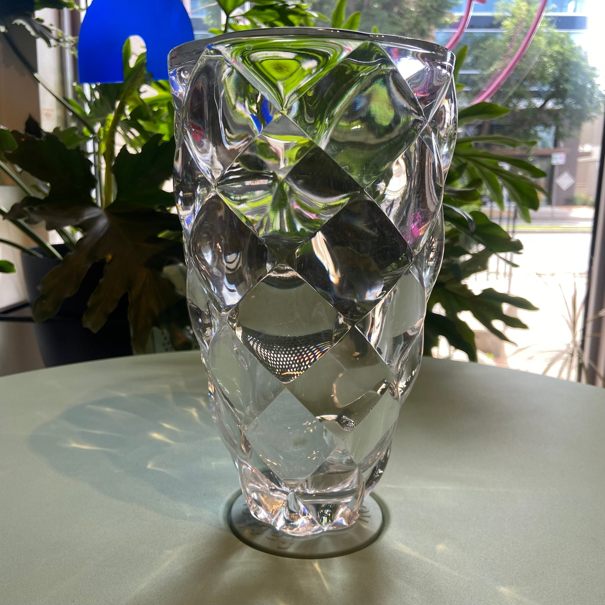 Kaleidoscope Clear Glass Vase