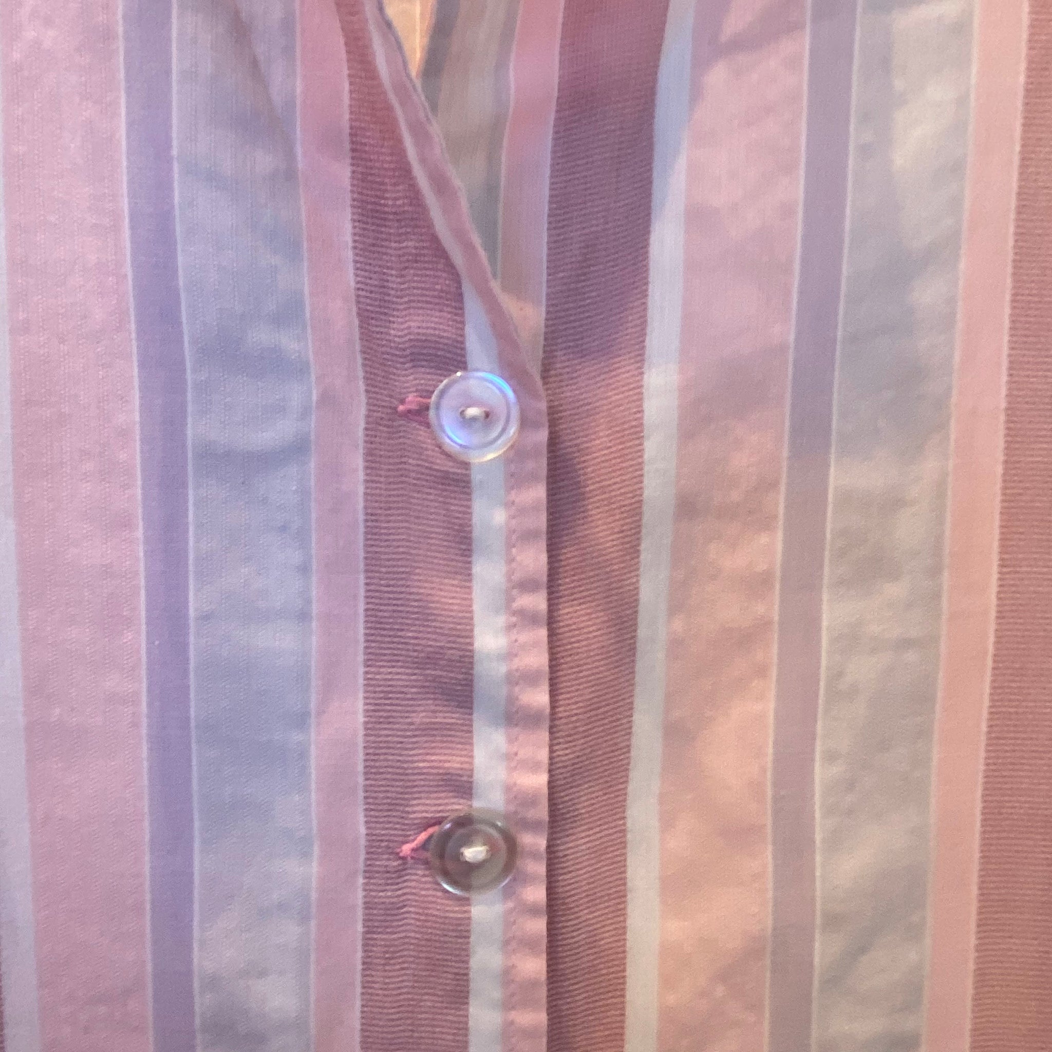 Blush Pink Striped Cotton Dress- XL