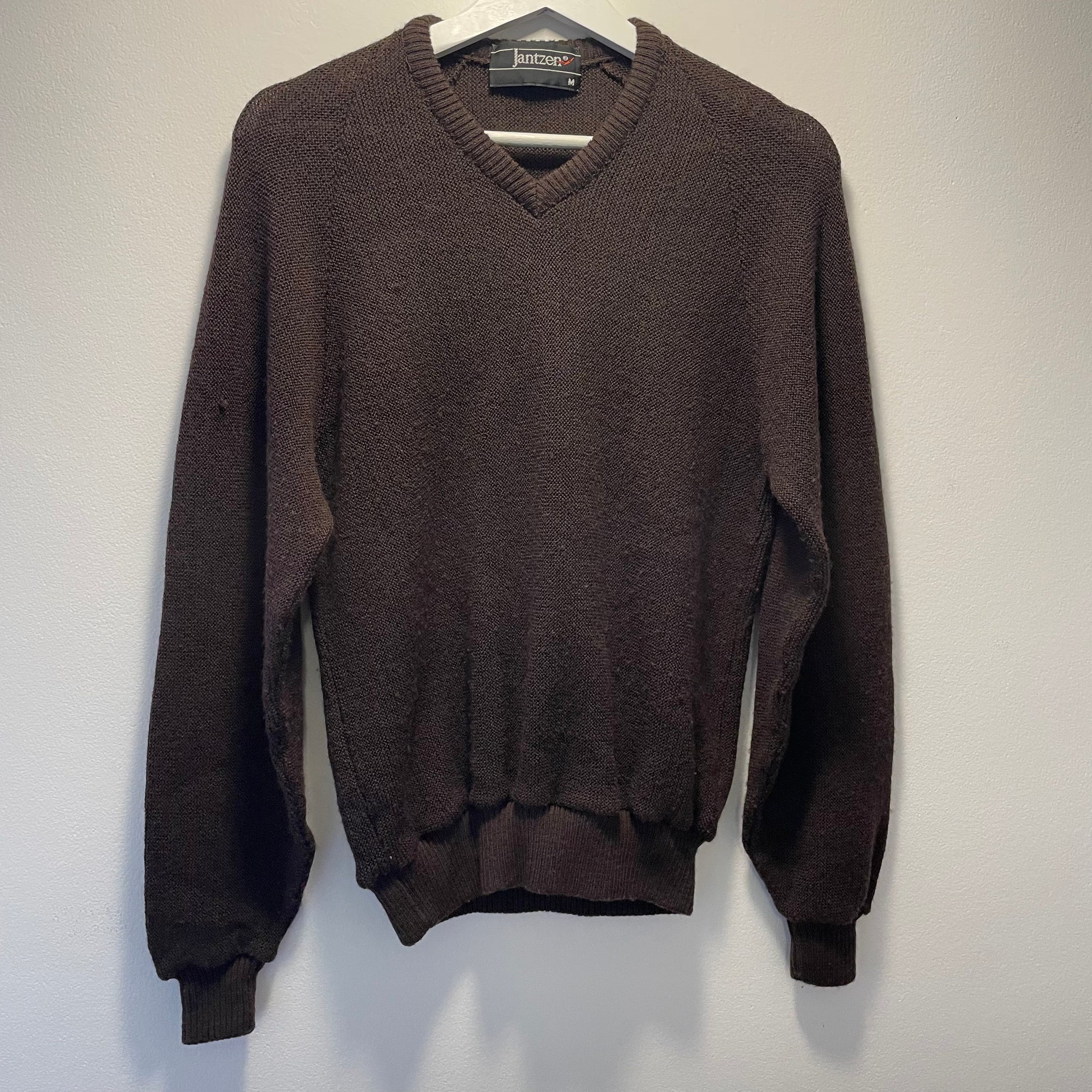 Espresso V Neck Sweater | M