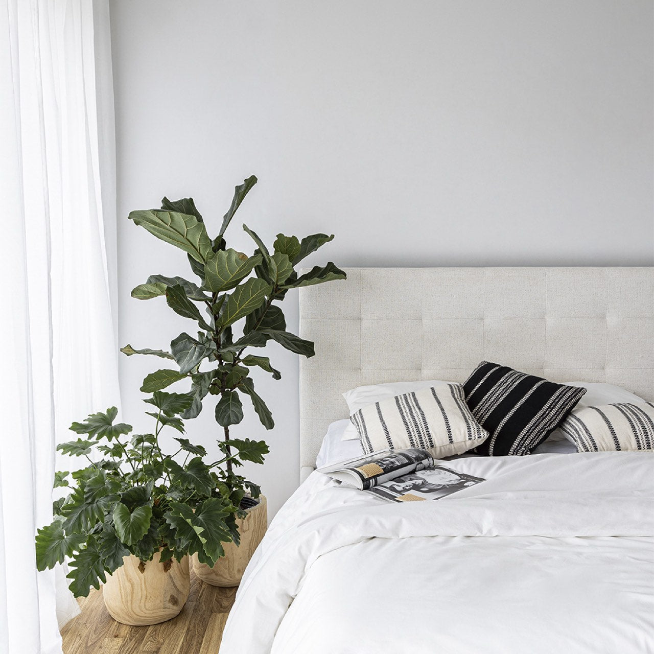 June Double Bed - Cream