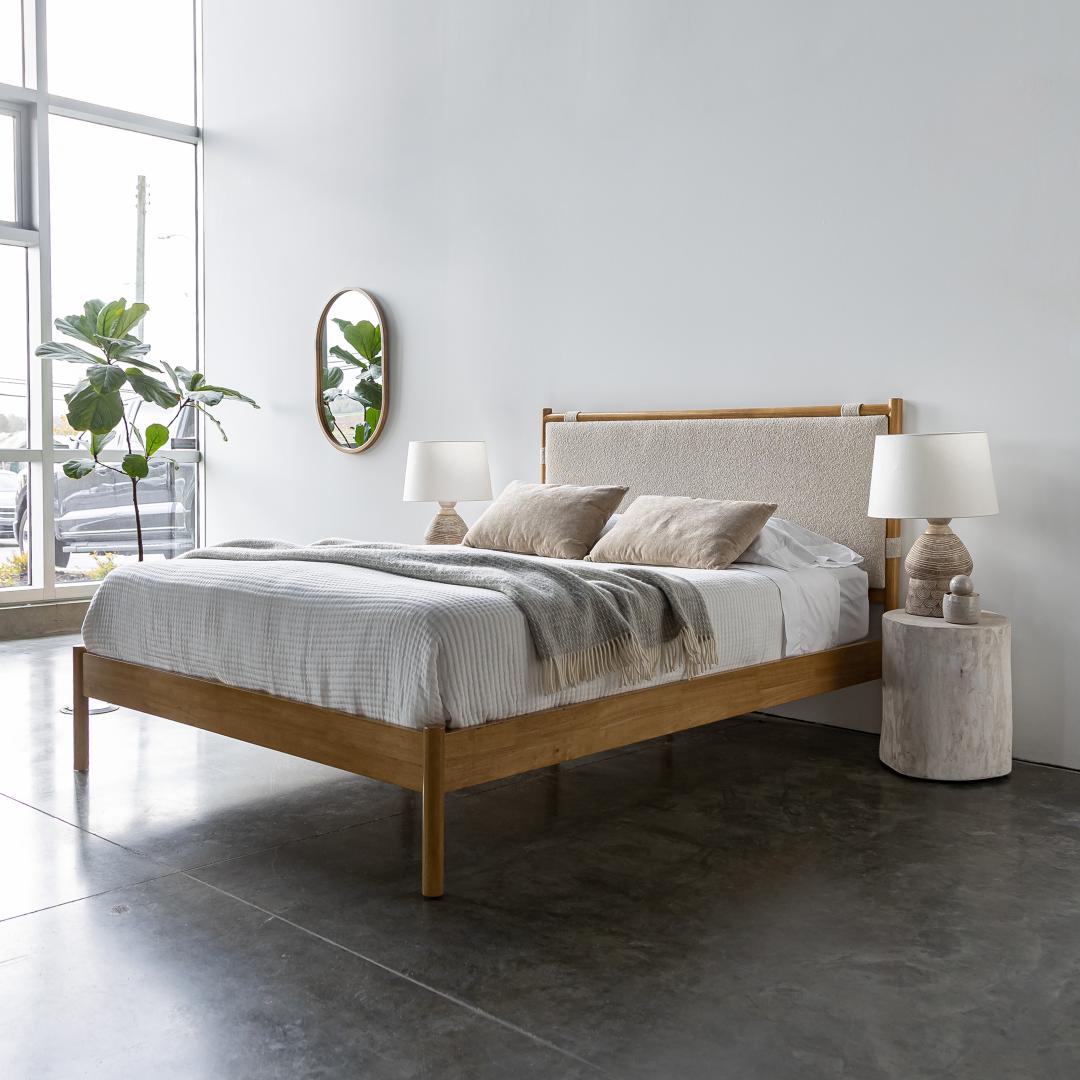 Laval Queen Bed - Buff