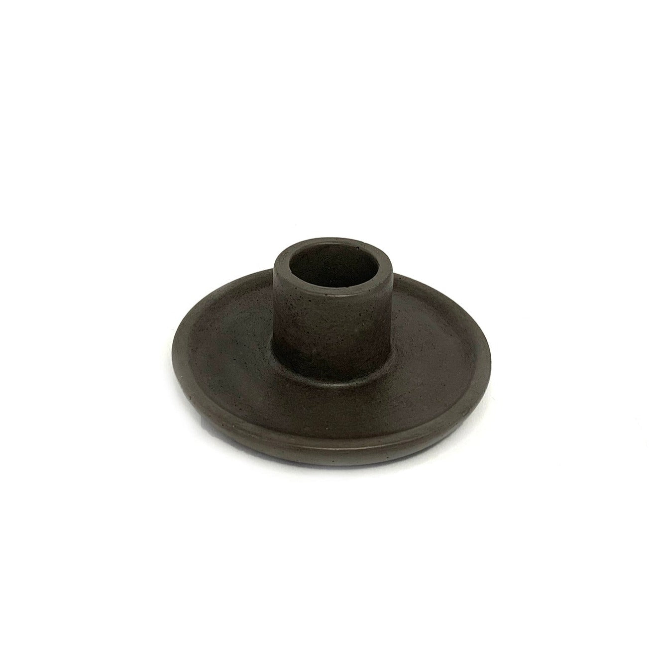 Mesa Taper Candlestick Holder - Charcoal