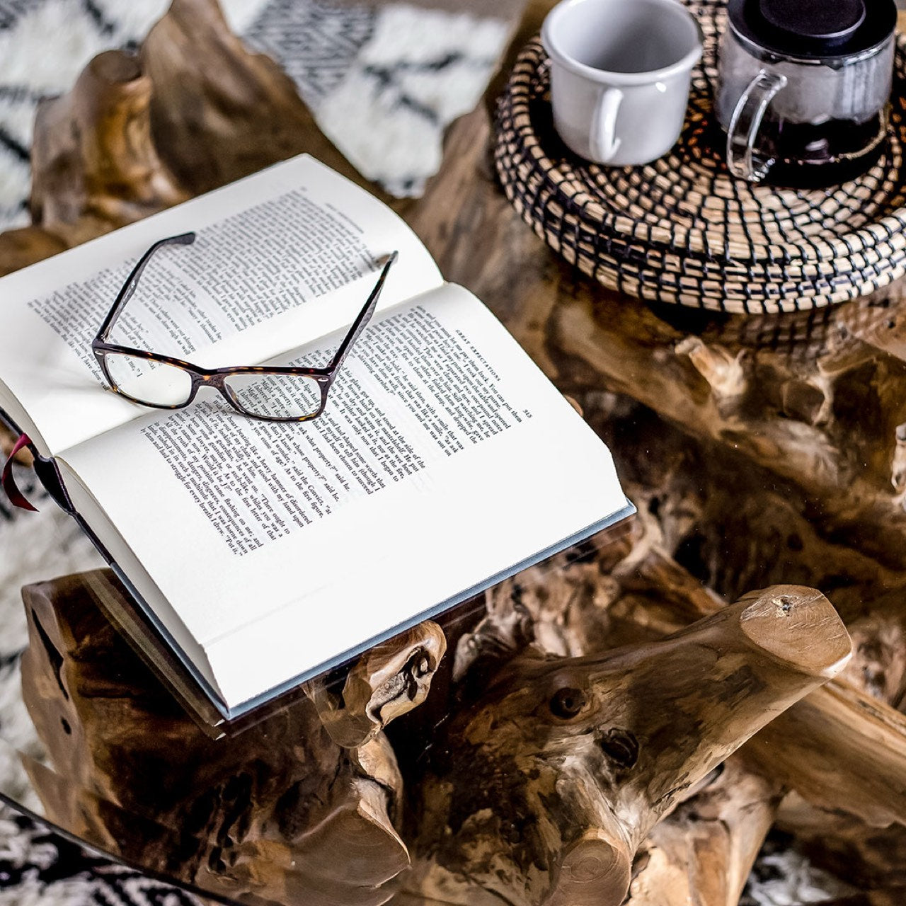 Natura Round Root Coffee Table - S