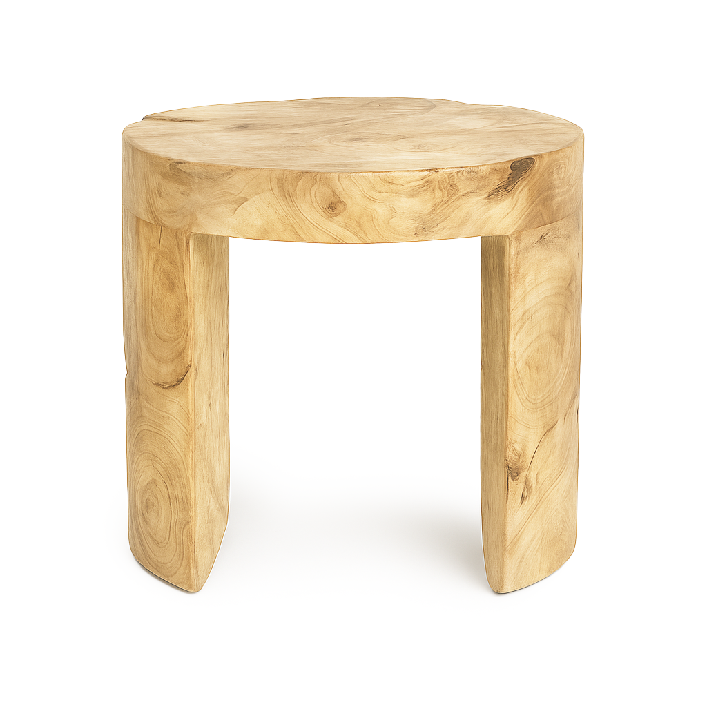 Natura Bundar Accent Table - Bleached