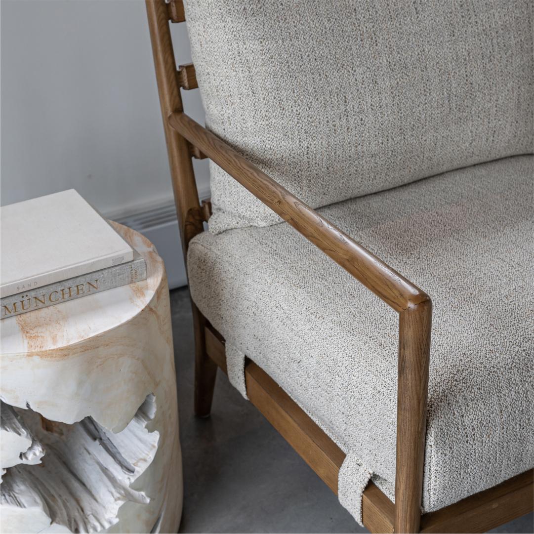 Natura Opus Accent Table - 18" - Ivory