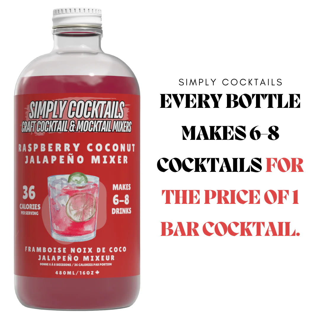 Raspberry, Coconut + Jalapeno Mixer
