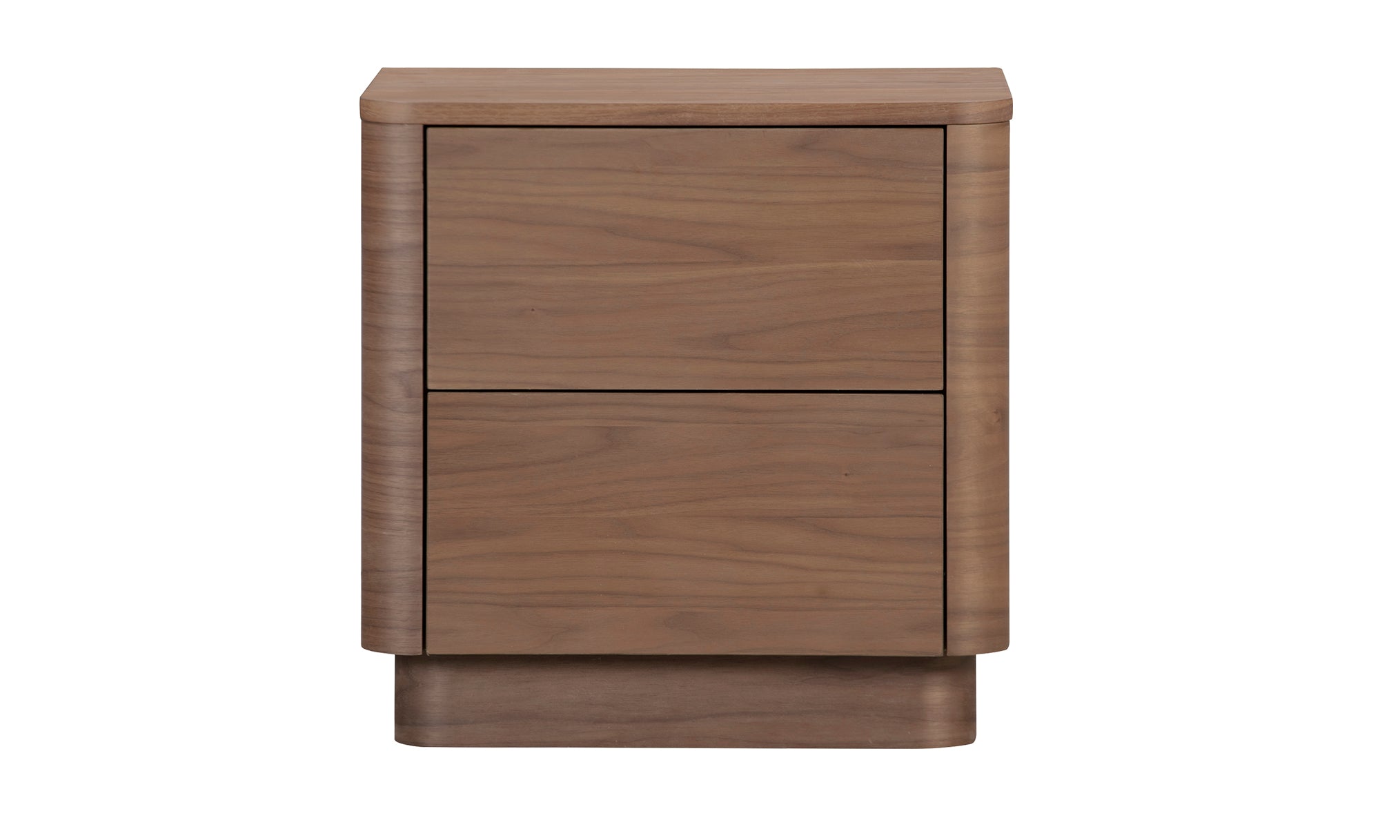 Round Off Tall Nightstand | Walnut