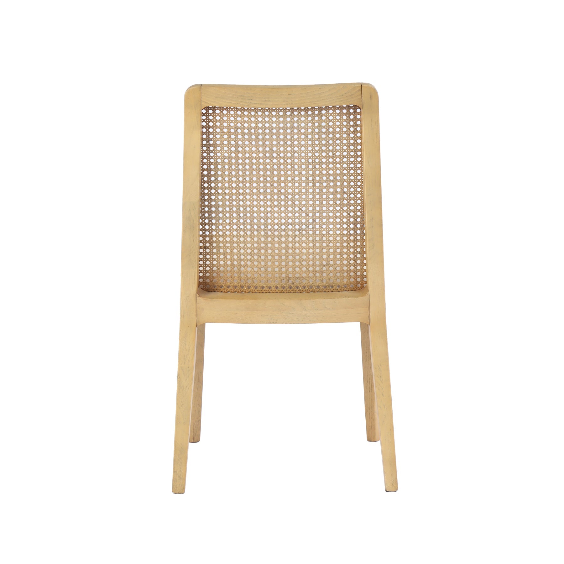 Cane Dining Chair- Oyster Linen with Honey Legs