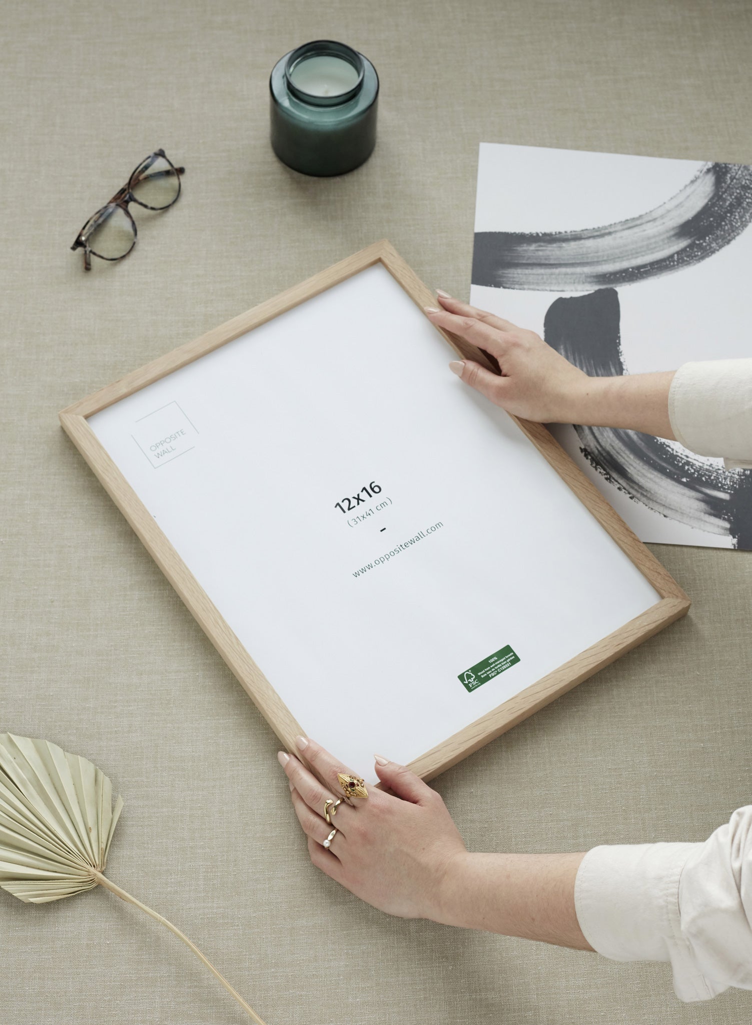 Solid Oak Frame, 19¾x27½ in | 50x70 cm