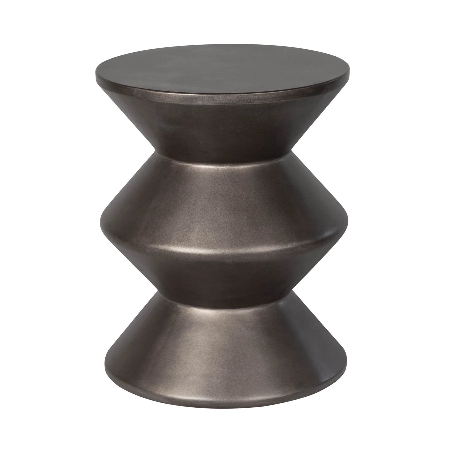 Concrete Inverted Bronze Side Table