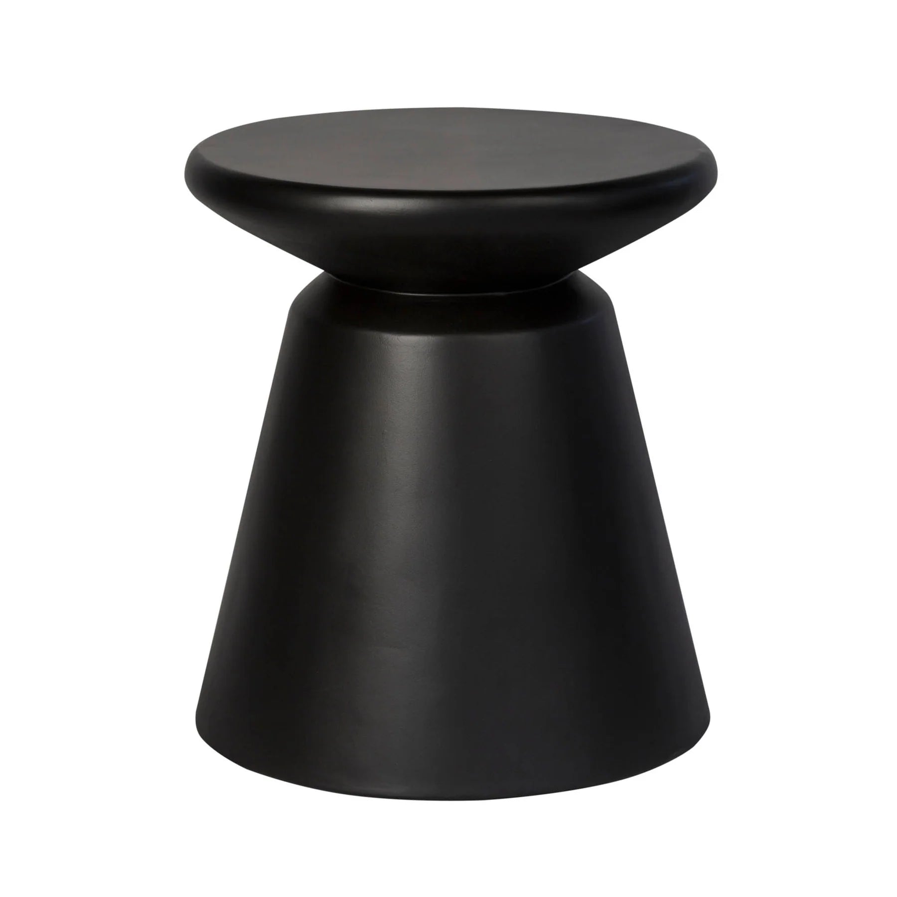 Concrete Mineral Side Table | Black