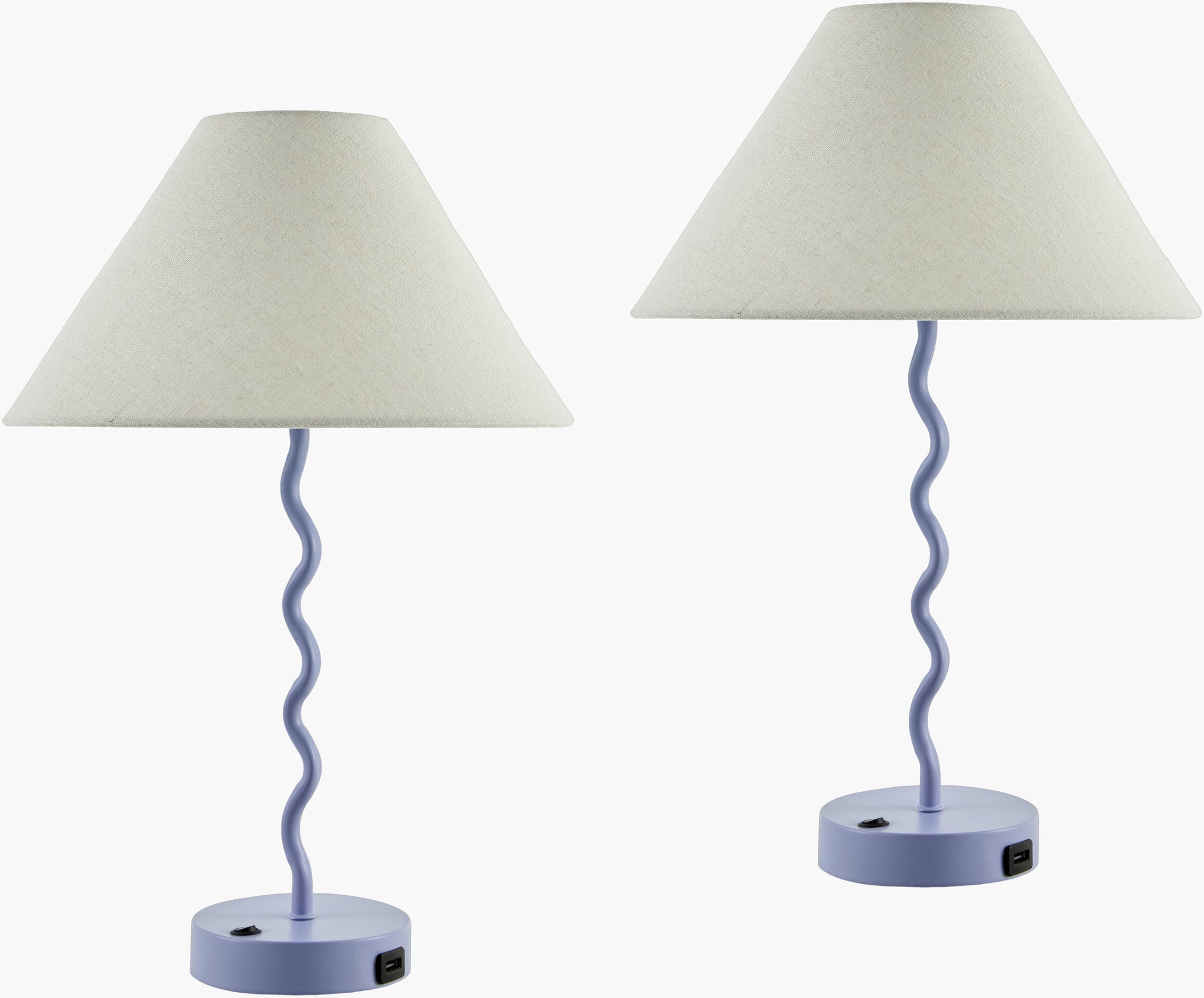 Periwinkle Begonia Table Lamp