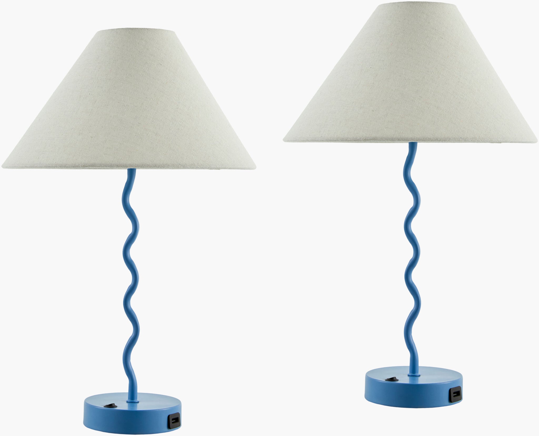 Blue Begonia Table Lamp | Set of 2