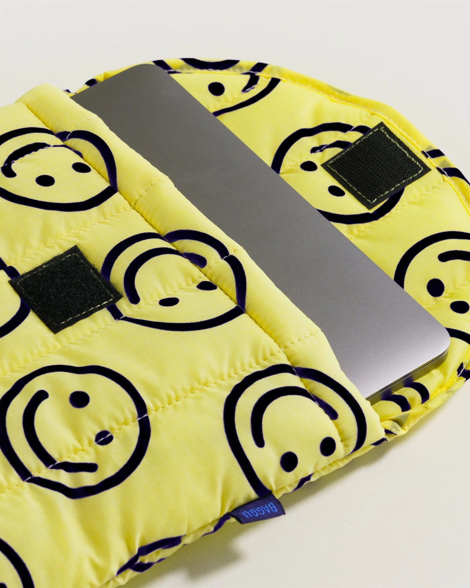 Puffy Laptop Sleeve - 13" - Yellow Happy