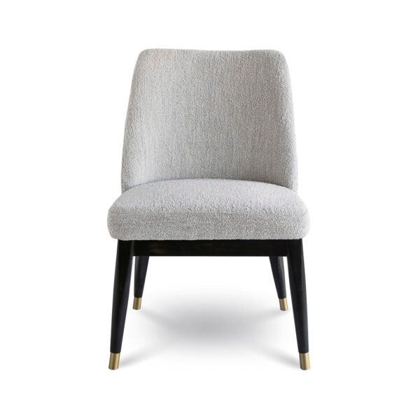Fawcett Dining Chair- Taupe Boucle w/ Black Base