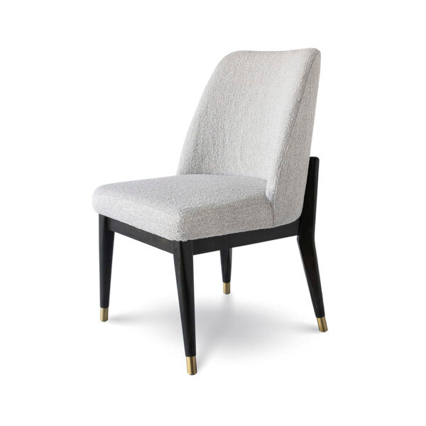 Fawcett Dining Chair- Taupe Boucle w/ Black Base