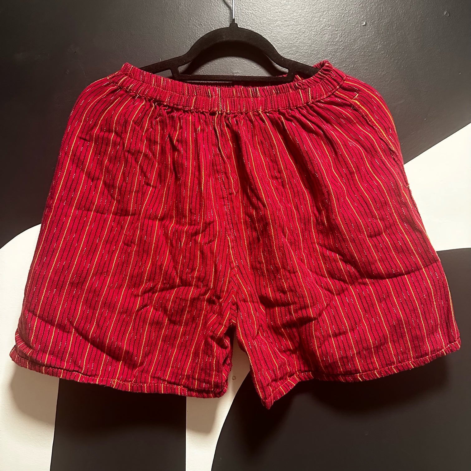 Red Striped Shorts- L