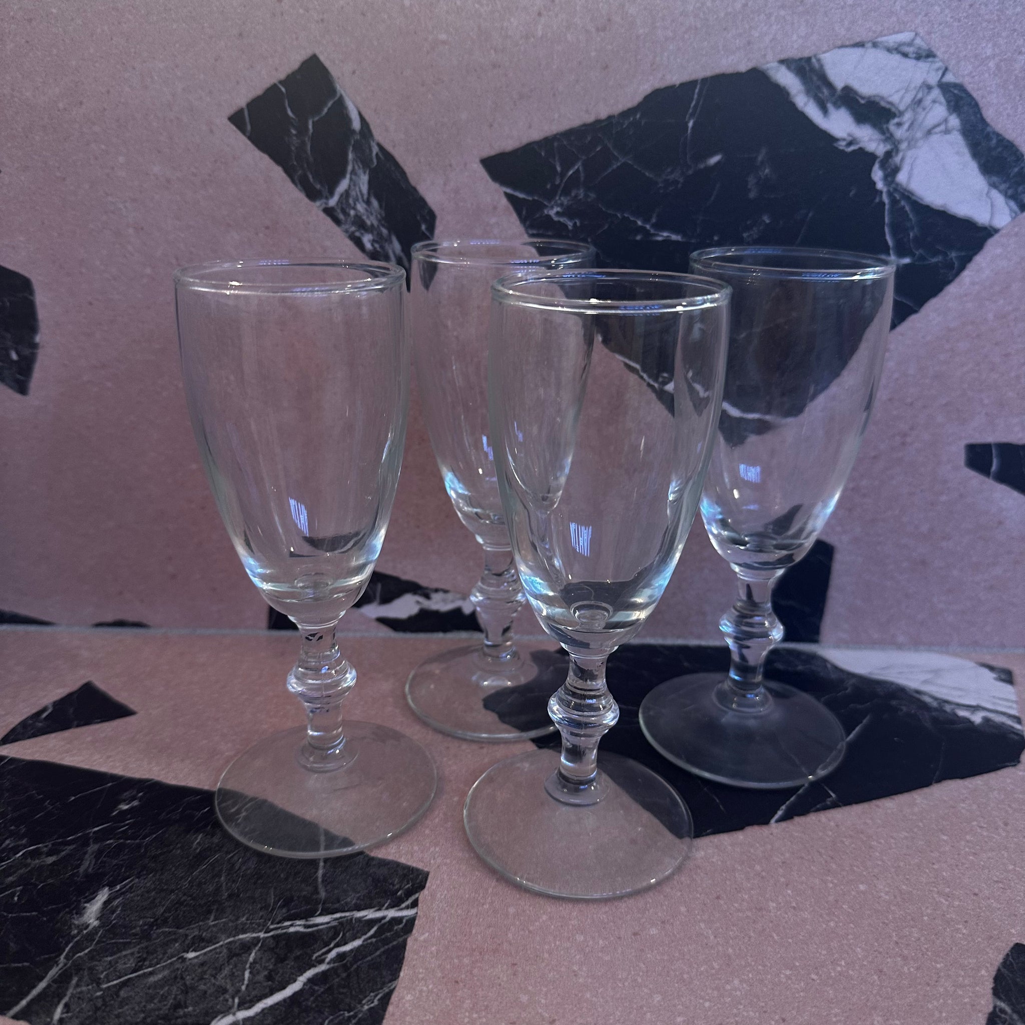 Glass Flutes- Set of 4