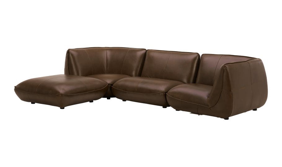 Zeppelin Modular Sectional - Toasted Hickory Leather