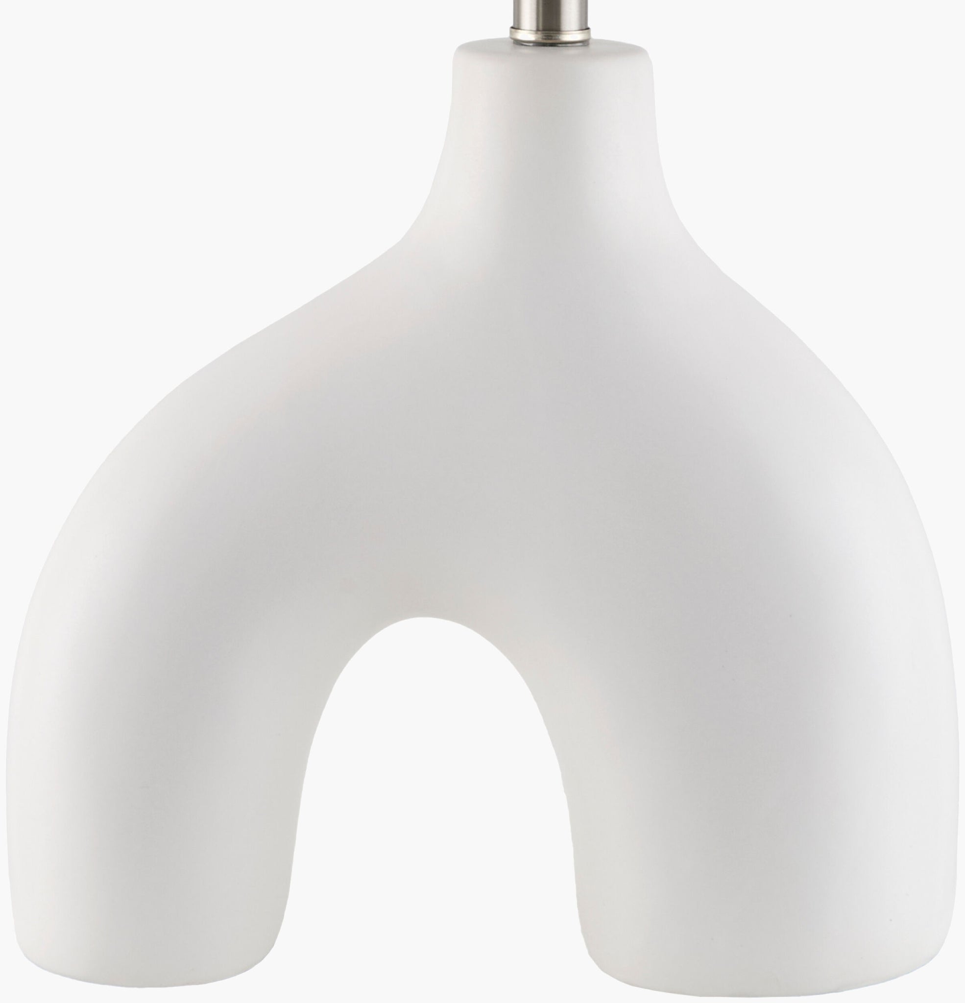 White Solara Table Lamp | Arch with Accordion Shade