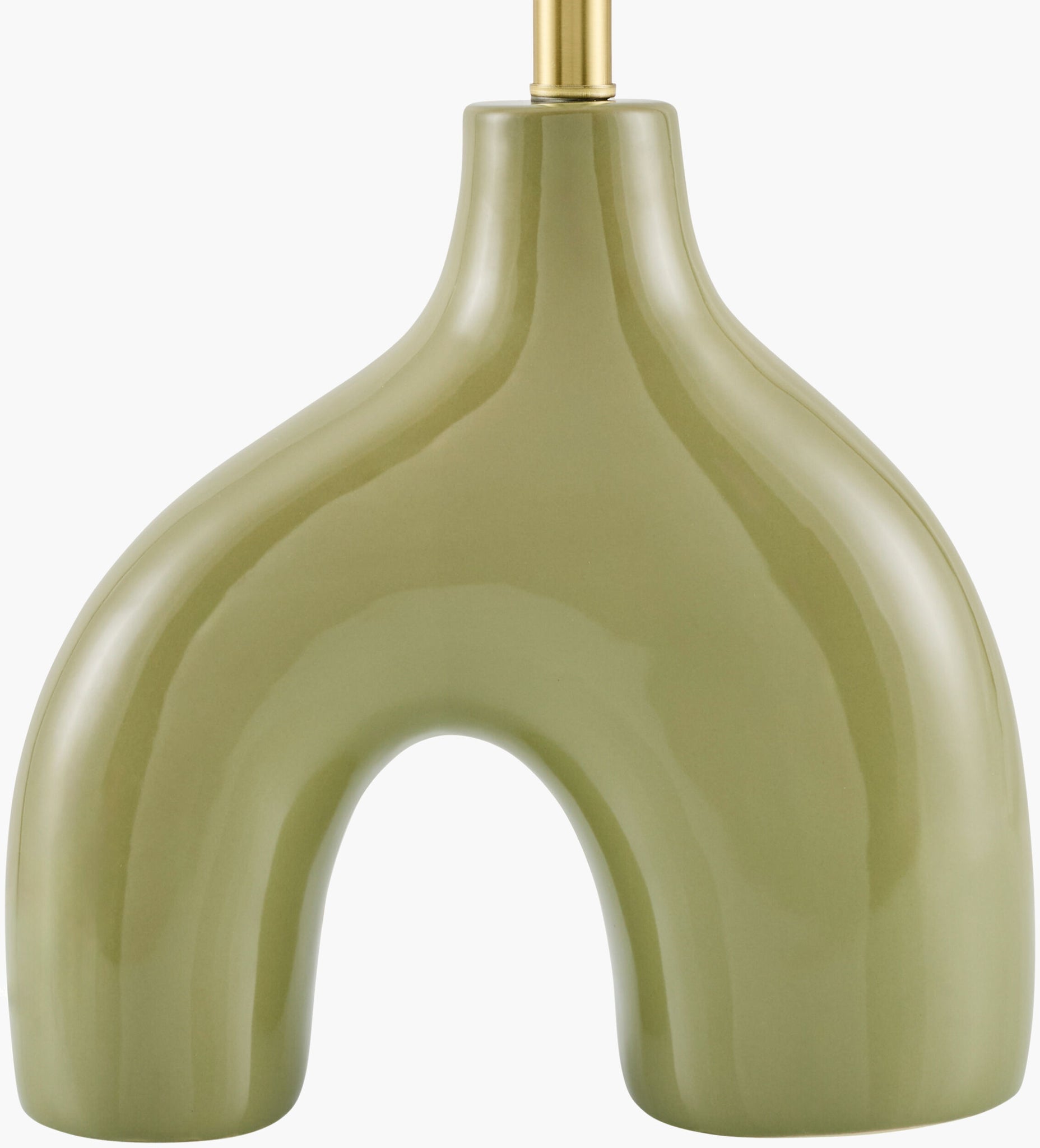 Green Solara Table Lamp | Arch with Accordion Shade