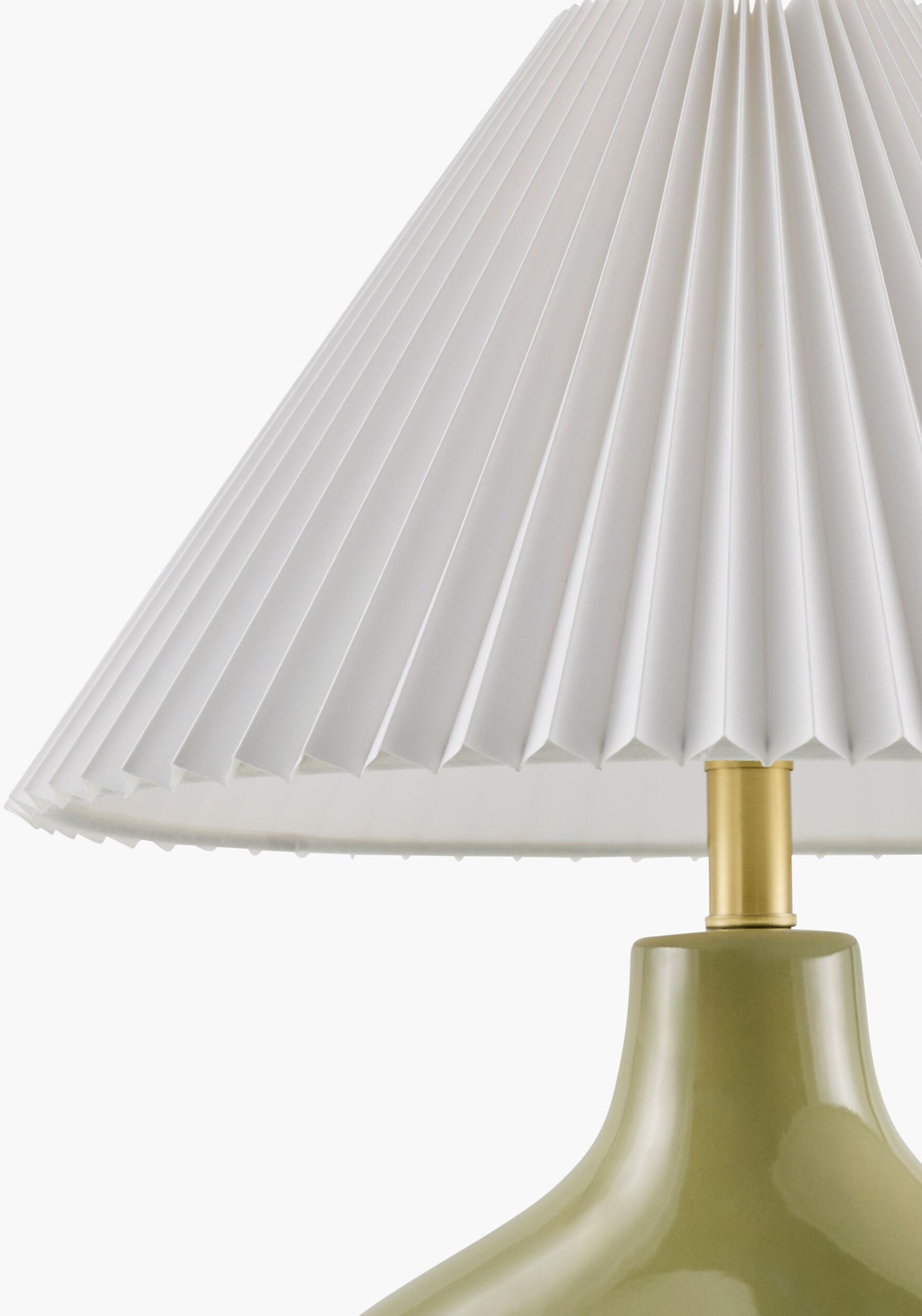 Green Solara Table Lamp | Arch with Accordion Shade
