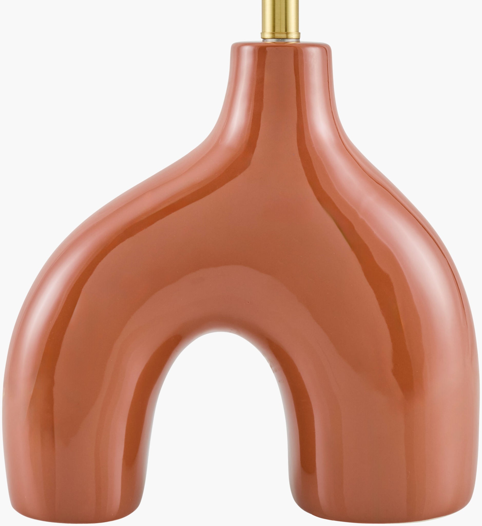 Red Solara Table Lamp | Arch with Accordion Shade