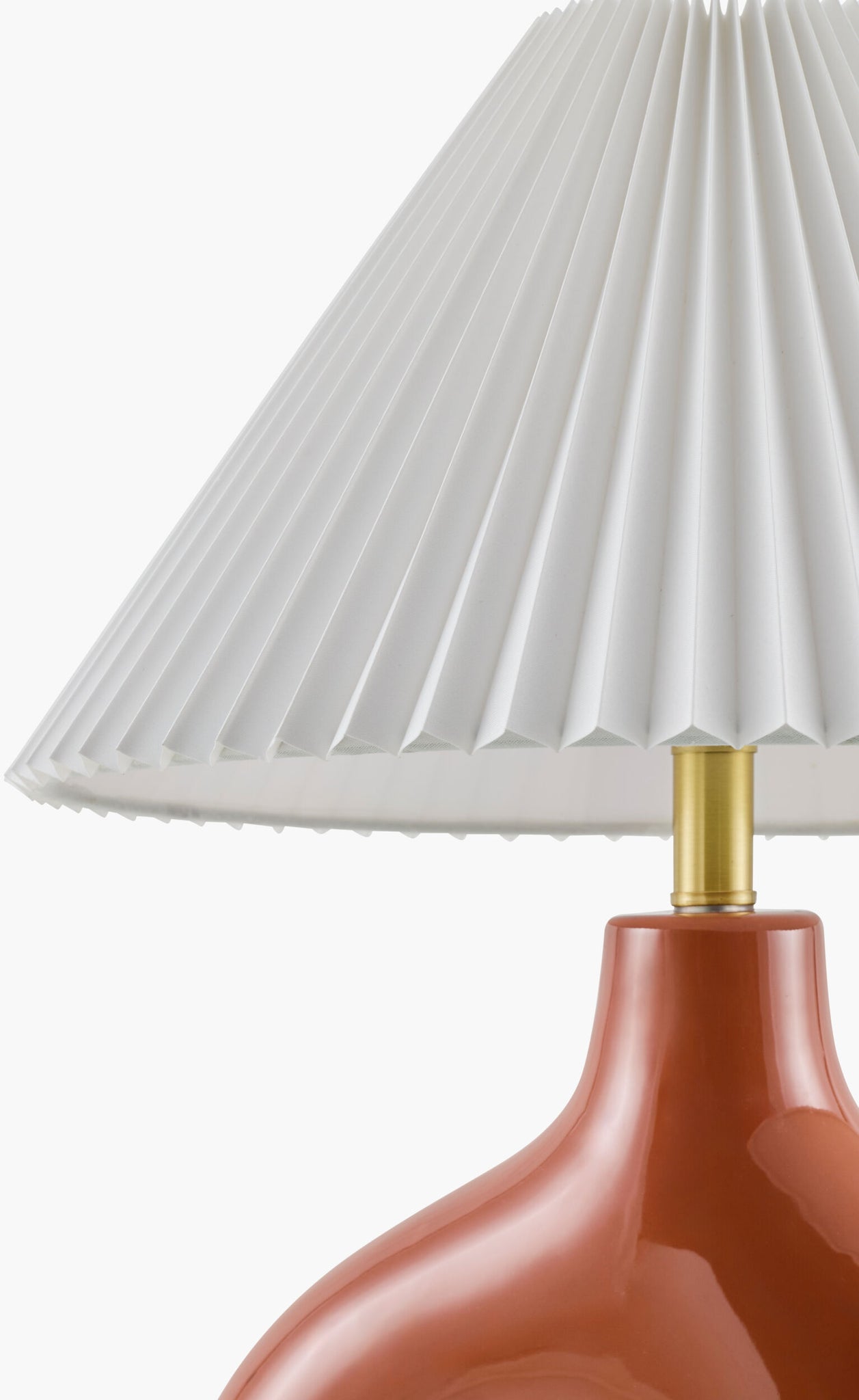 Red Solara Table Lamp | Arch with Accordion Shade