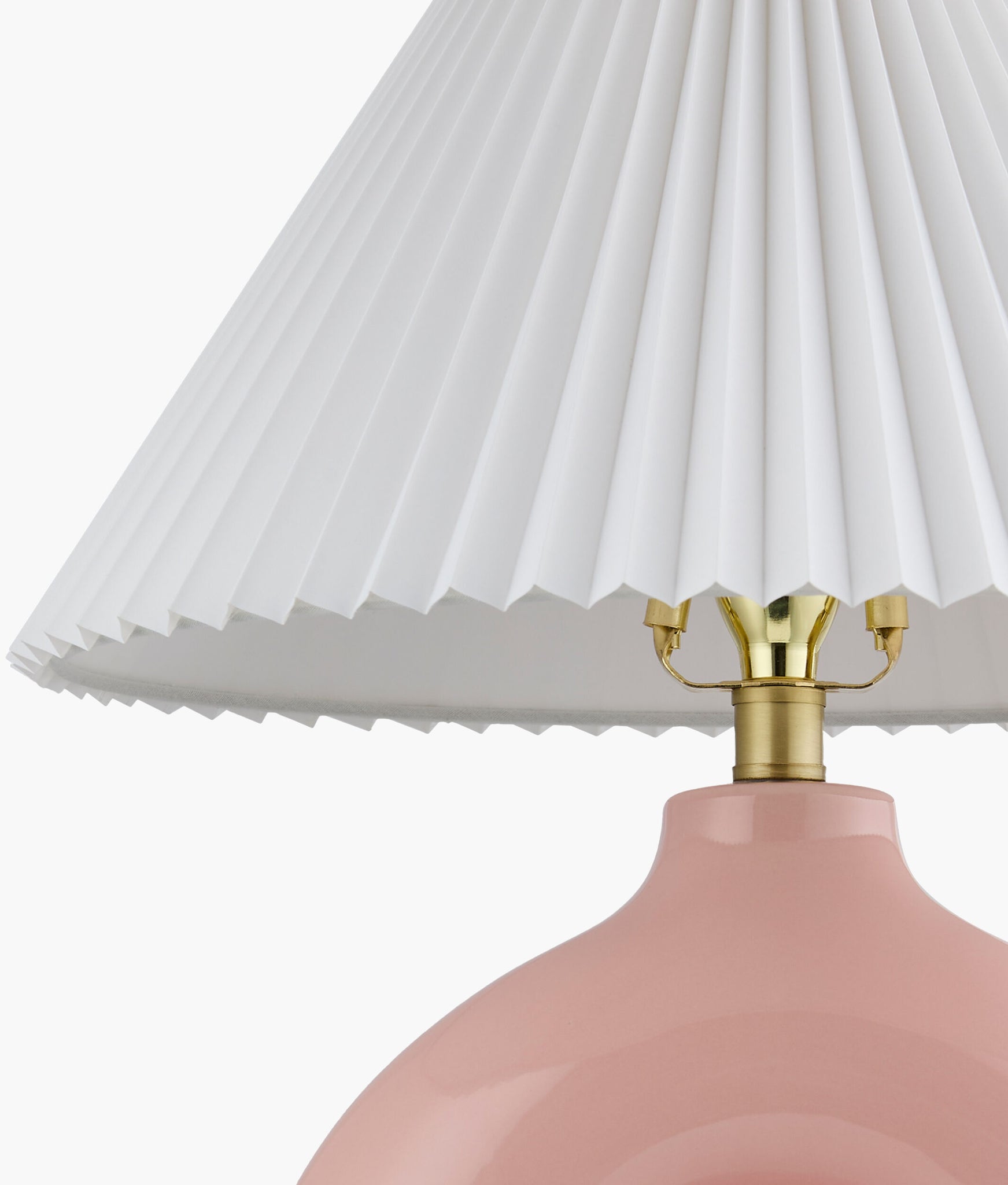 Pink Solara Table Lamp | Circle with Accordion Shade