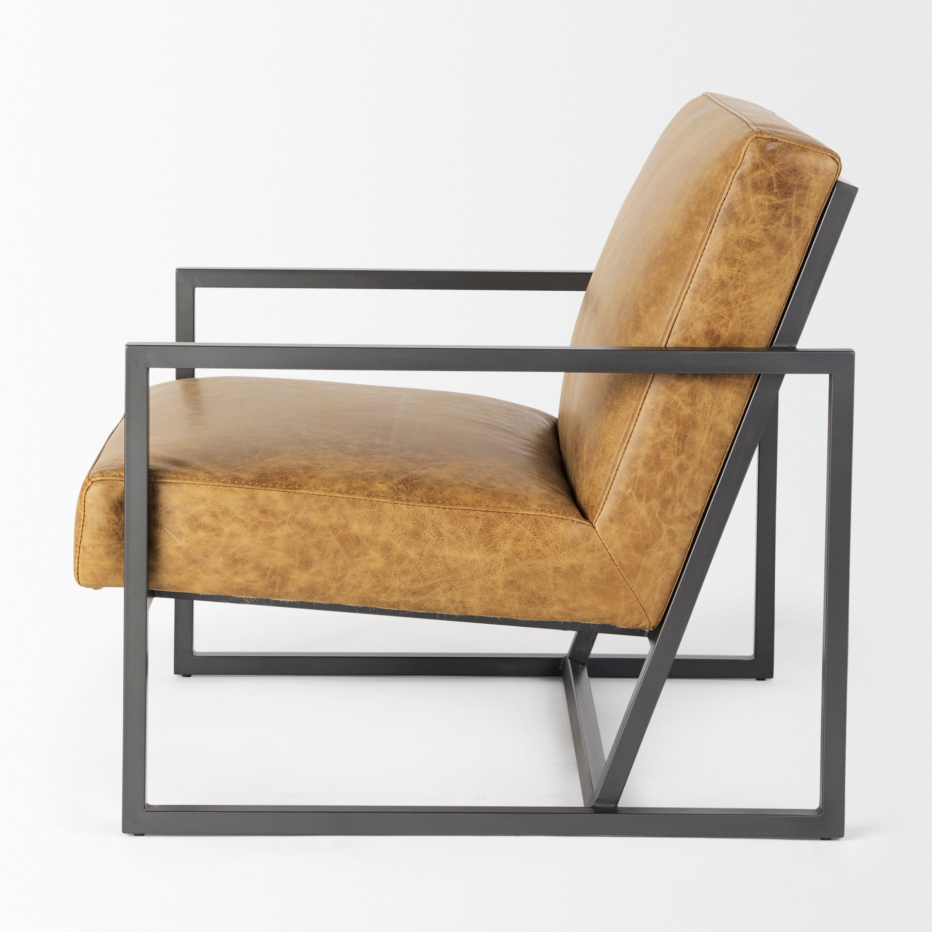 Armelle Accent Chair - Brown Leather