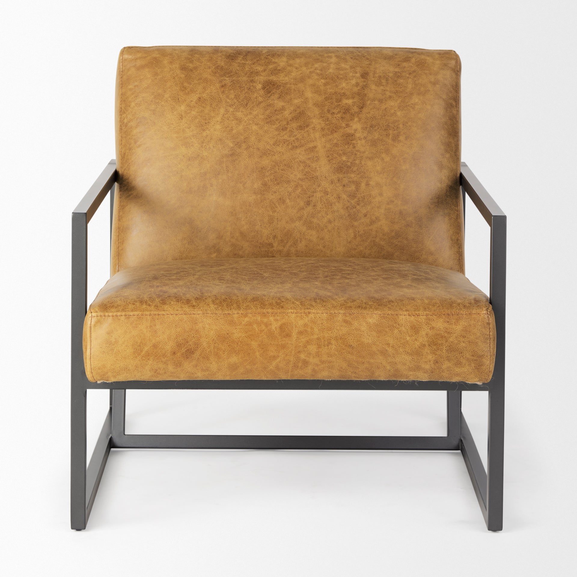 Armelle Accent Chair - Brown Leather