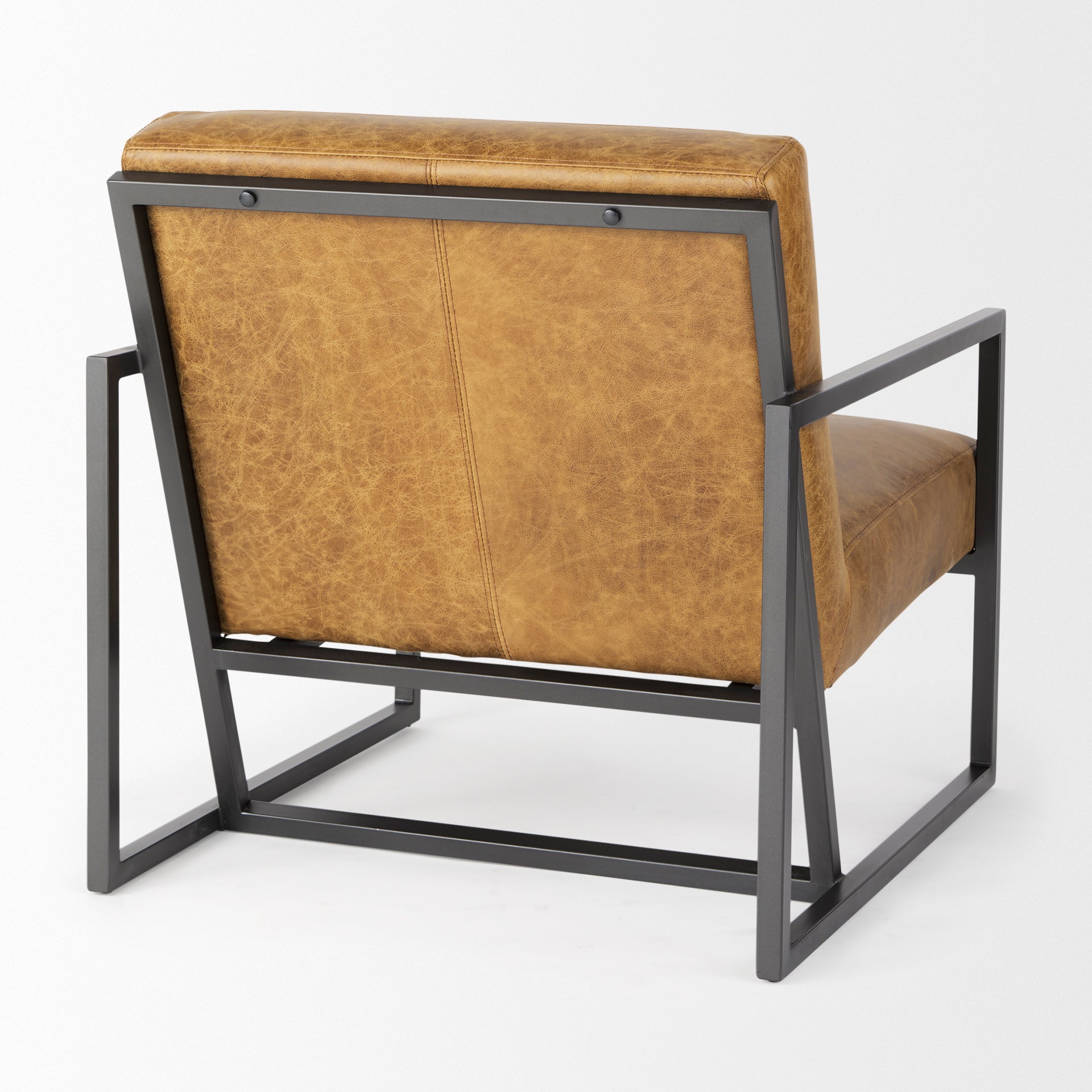 Armelle Accent Chair - Brown Leather