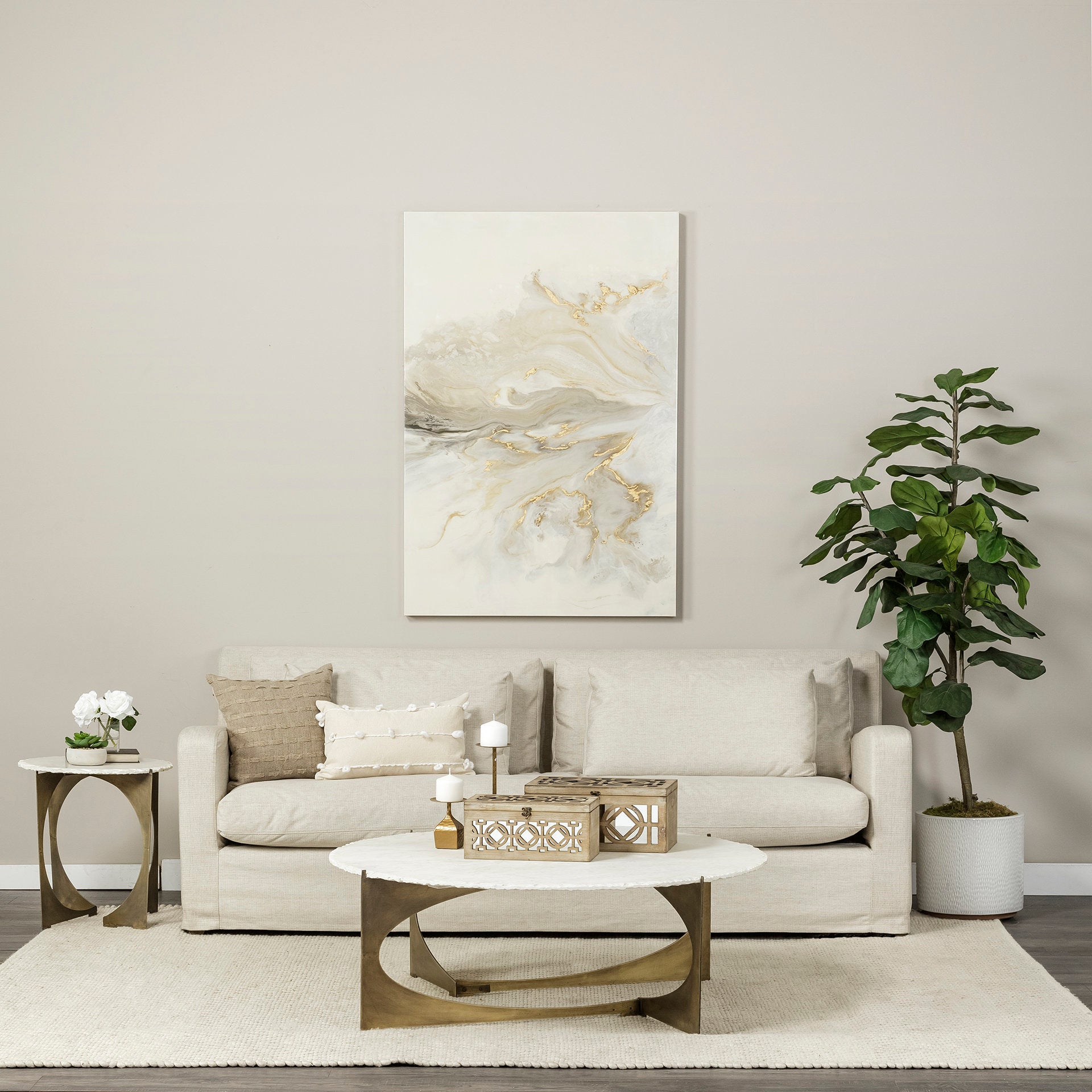 Reinhold Round Coffee Table - White