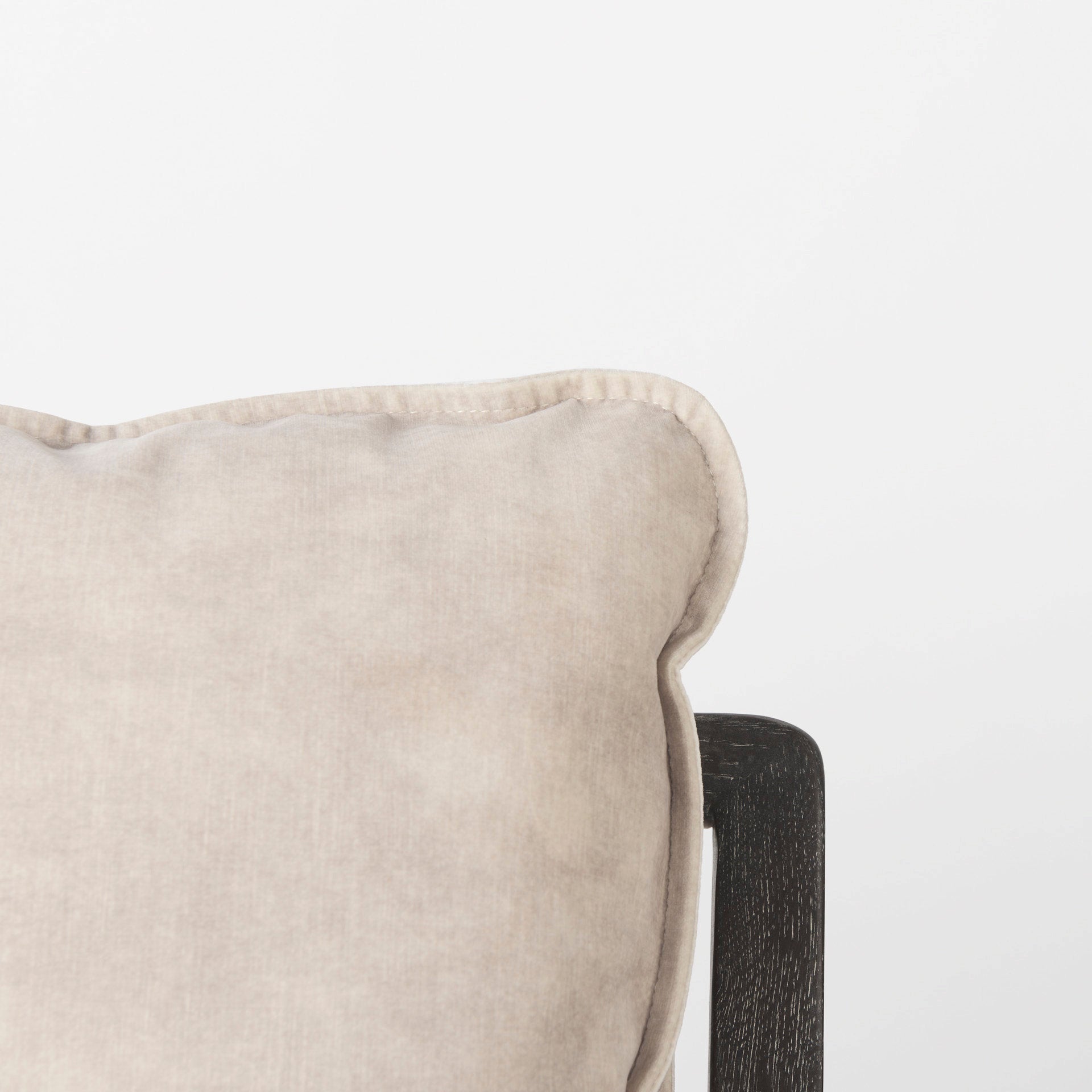 Brayden Accent Chair - Cream & Dark Brown Wood