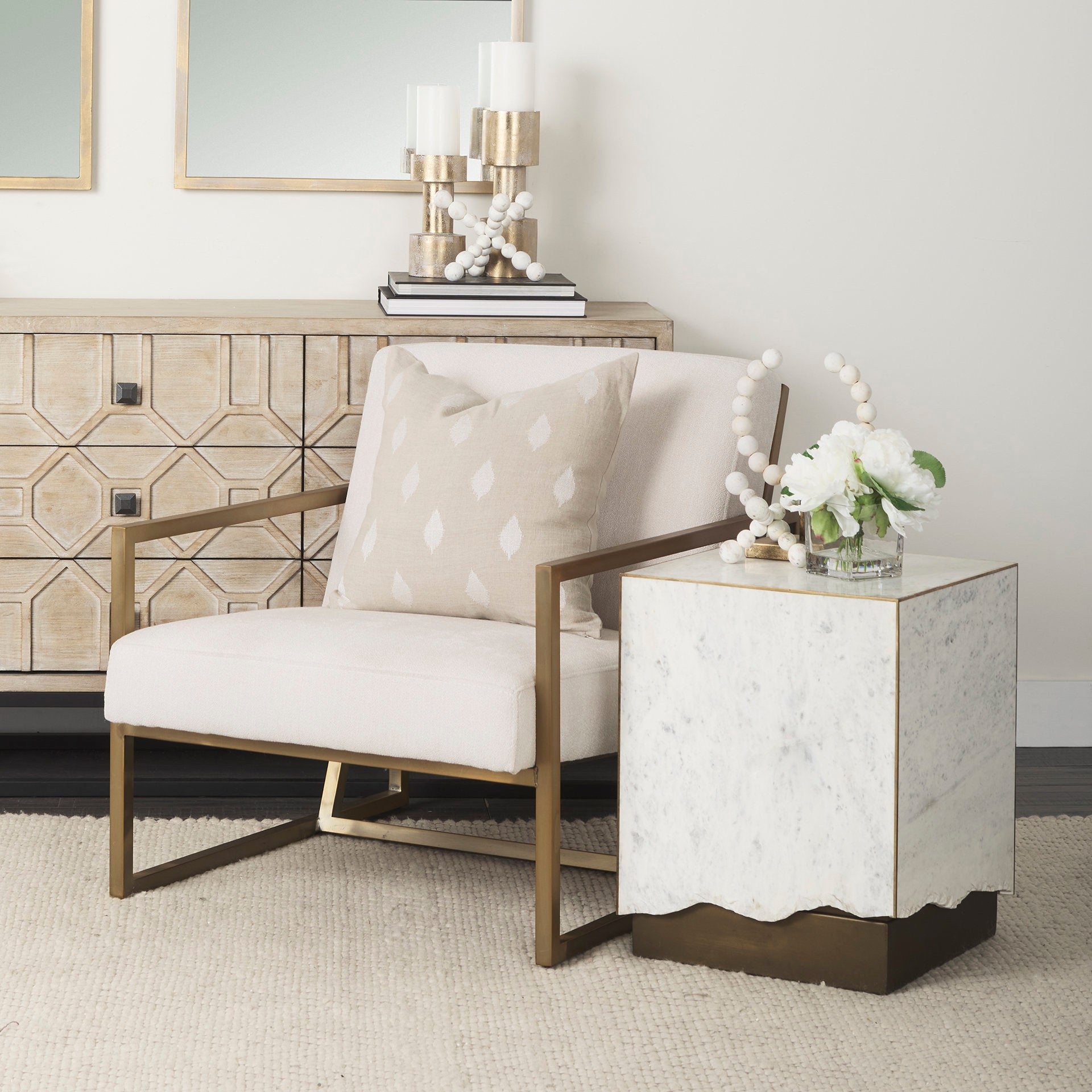 Armelle Accent Chair - Cream