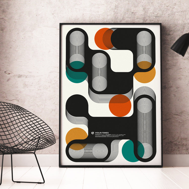 Violin Tones - Framed with White Oak Frame