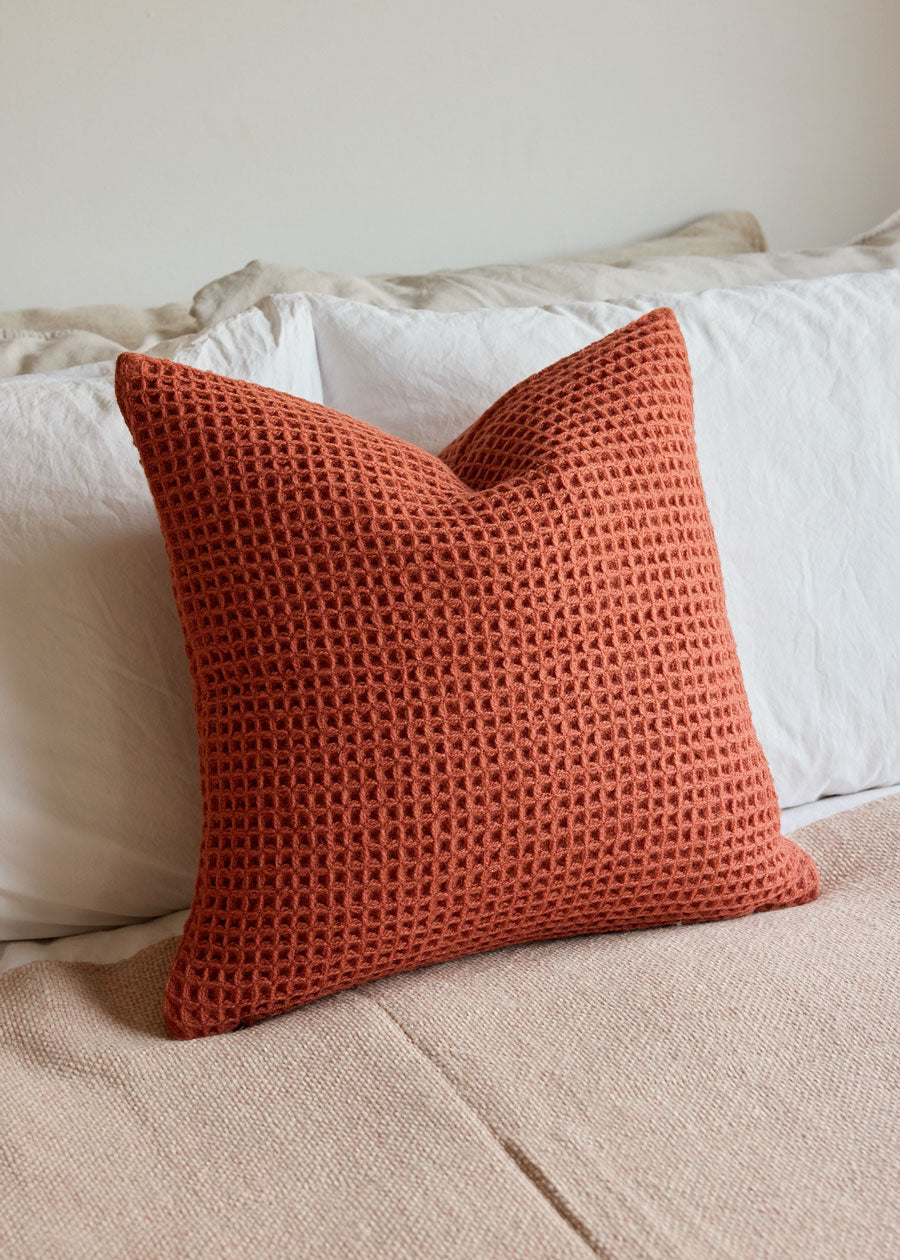 Waffle Pillow - Clay