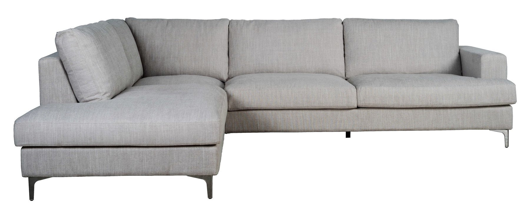 Feather Left Sectional - Dovetail linen