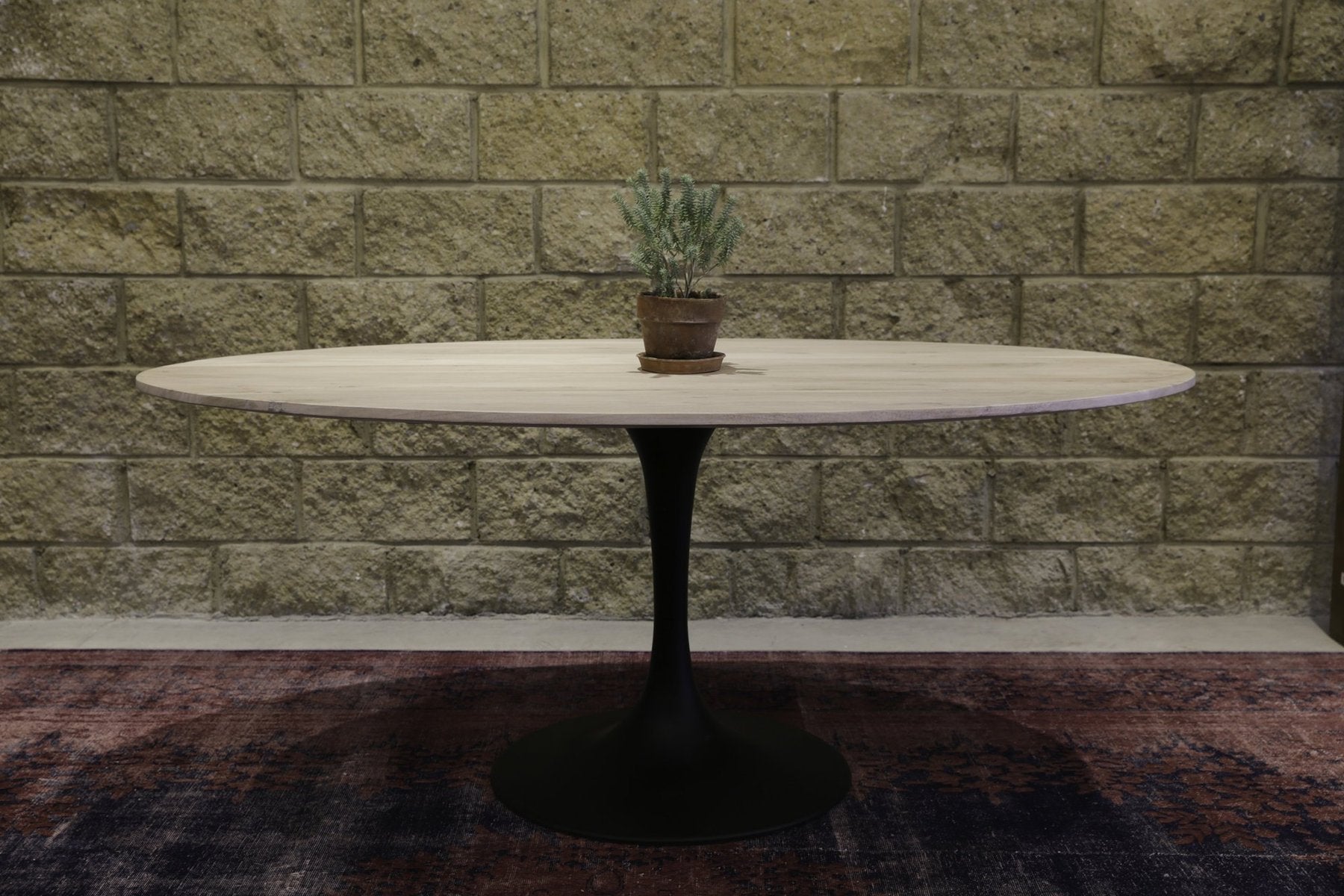 Aspen Oval Dining Table - With Metal Base