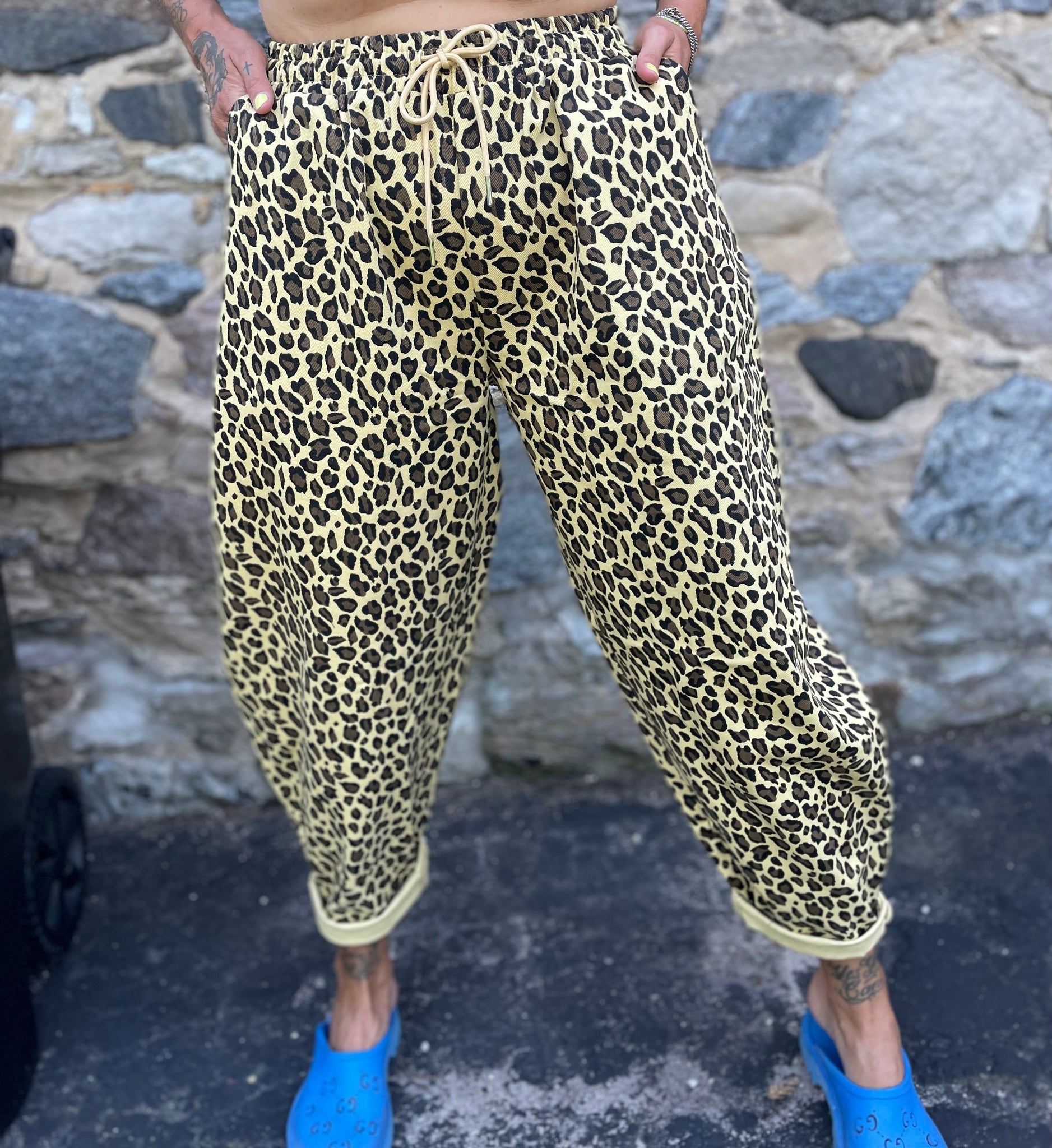 Leopard Carrot Pant - Yellow