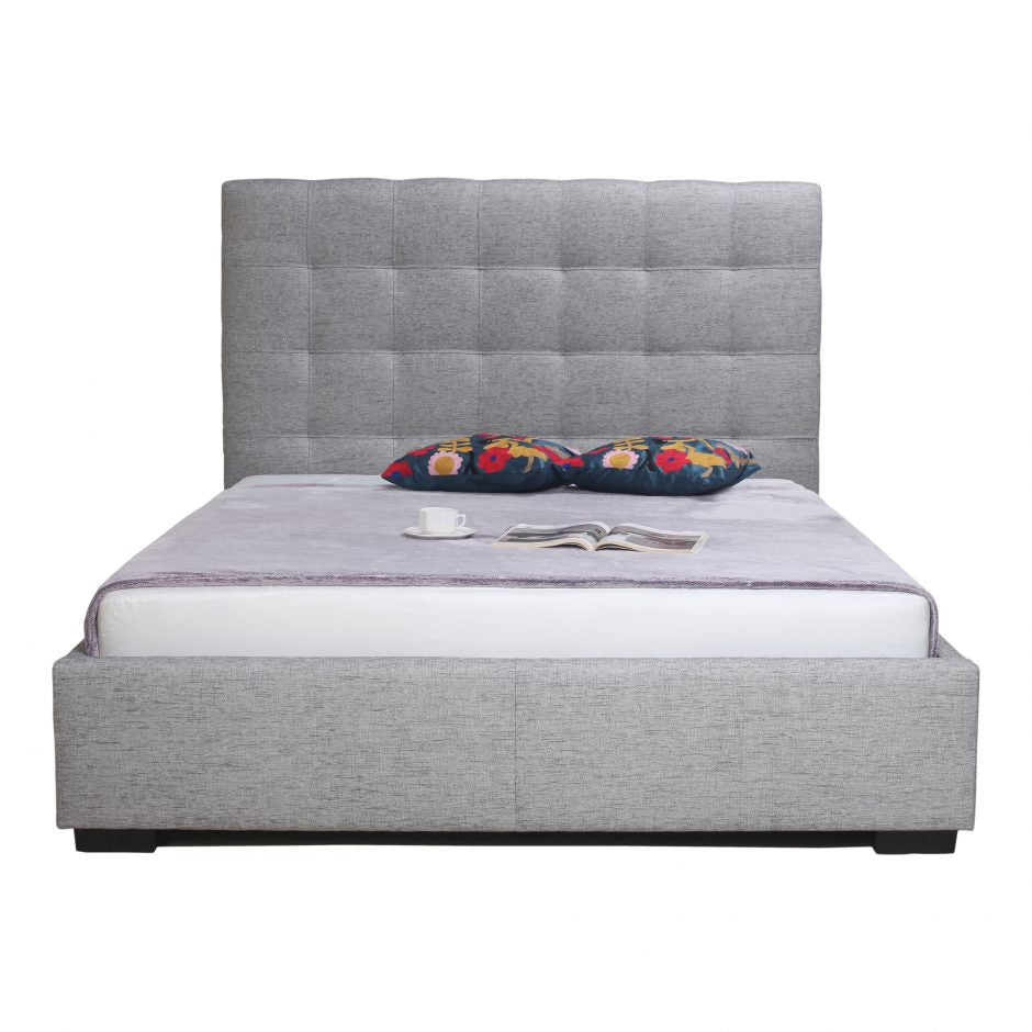 Belle Queen Storage Bed | Light Grey