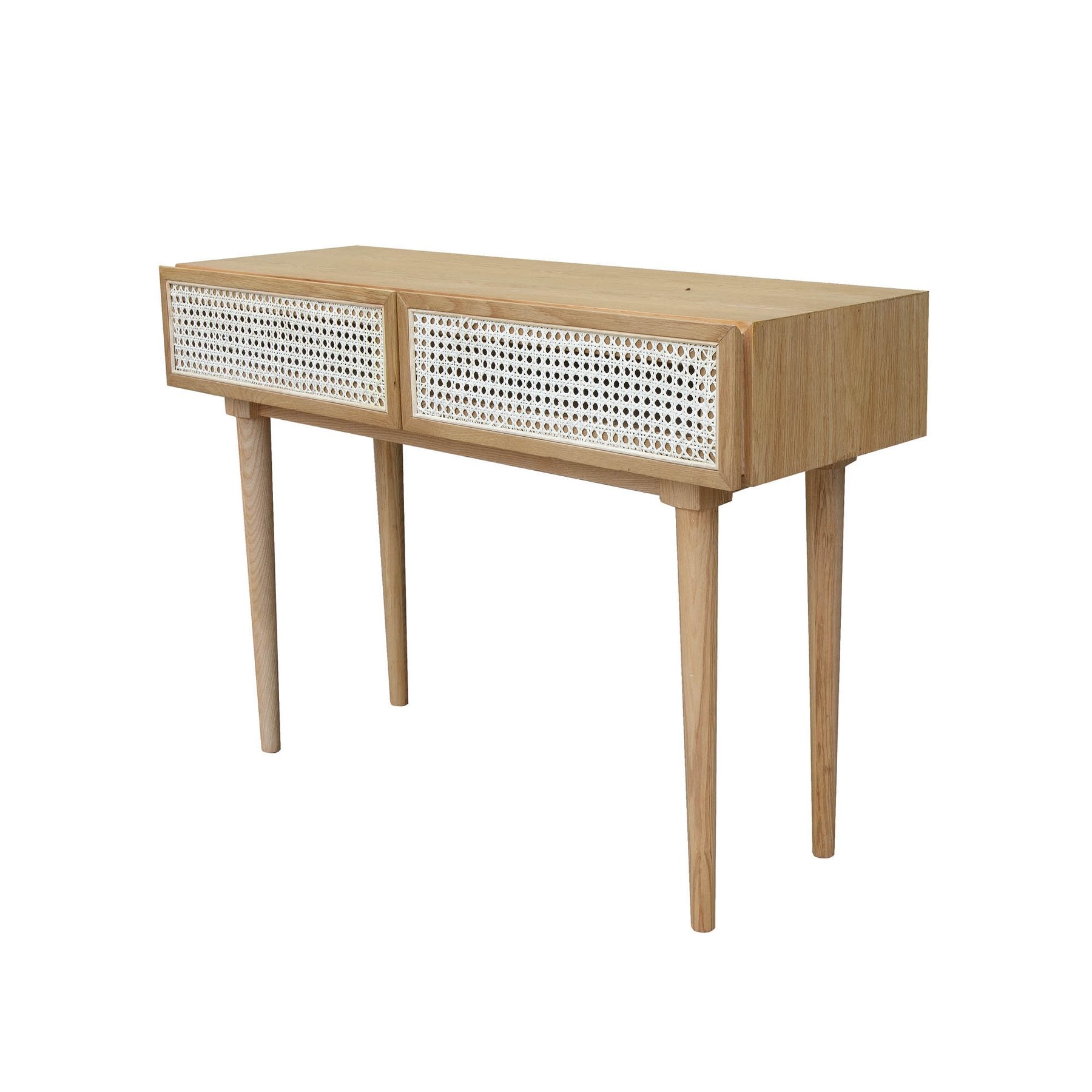 Natural Cane Console Table