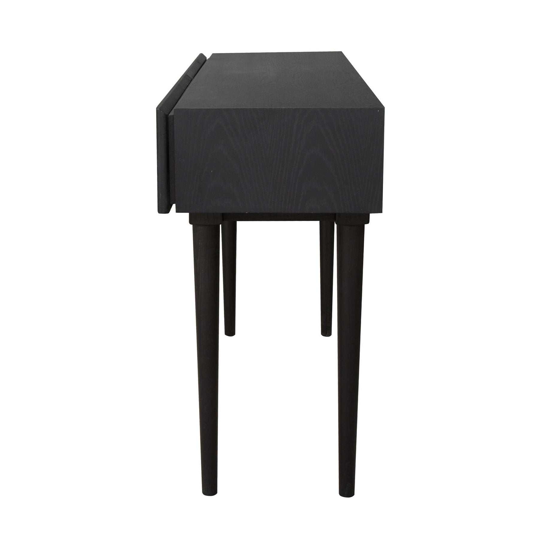Black Cane Console Table