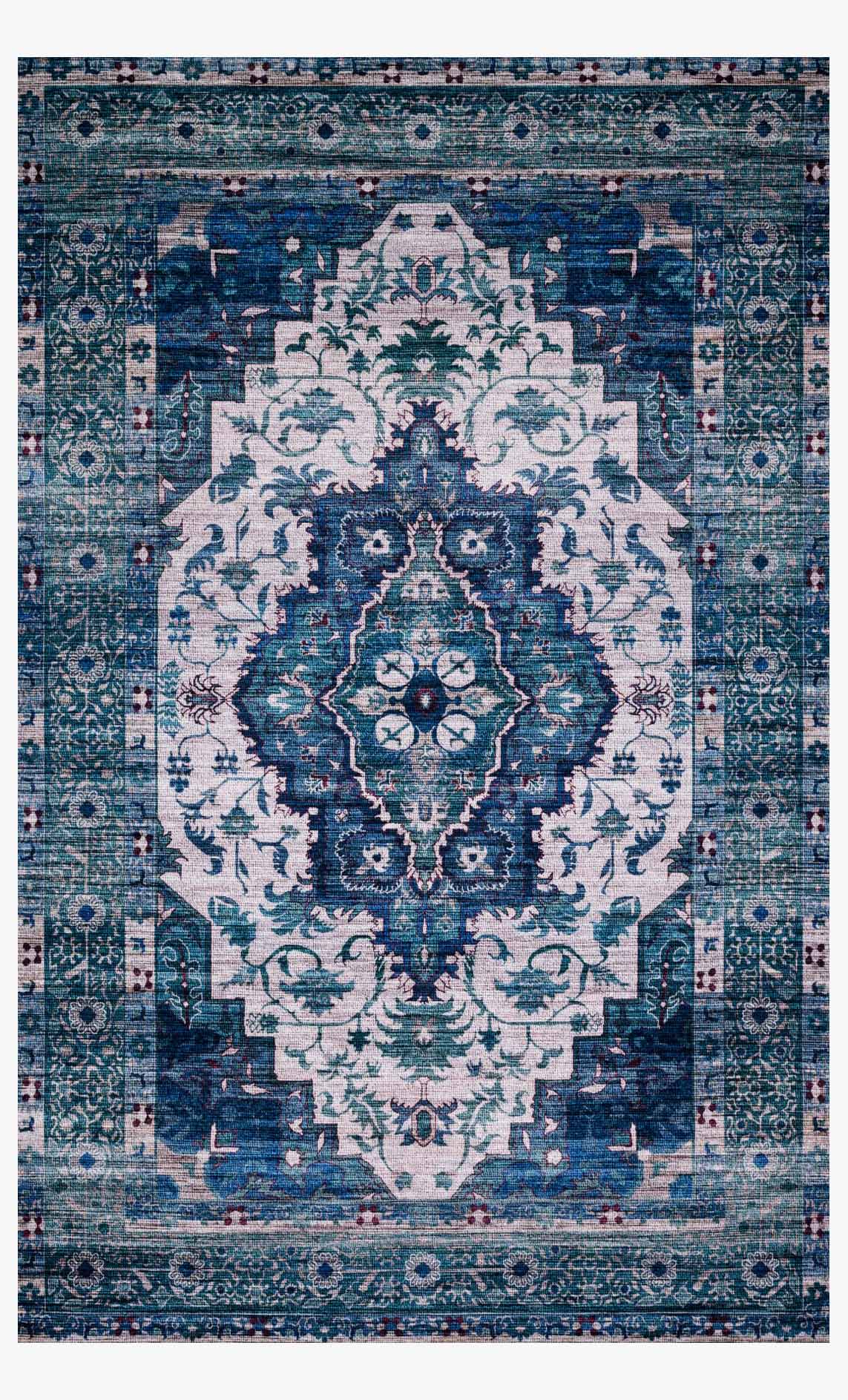 CIE-06 Ivory/ Turquoise Rug
