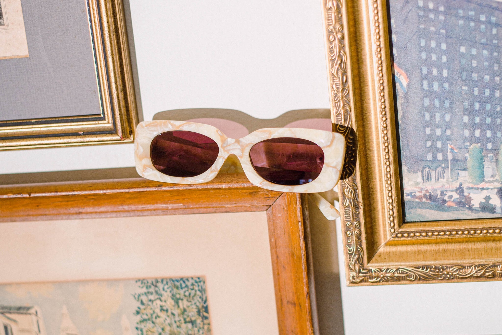 The Supa Phreek - Cream Marble Sunglasses from Crap Eyewear