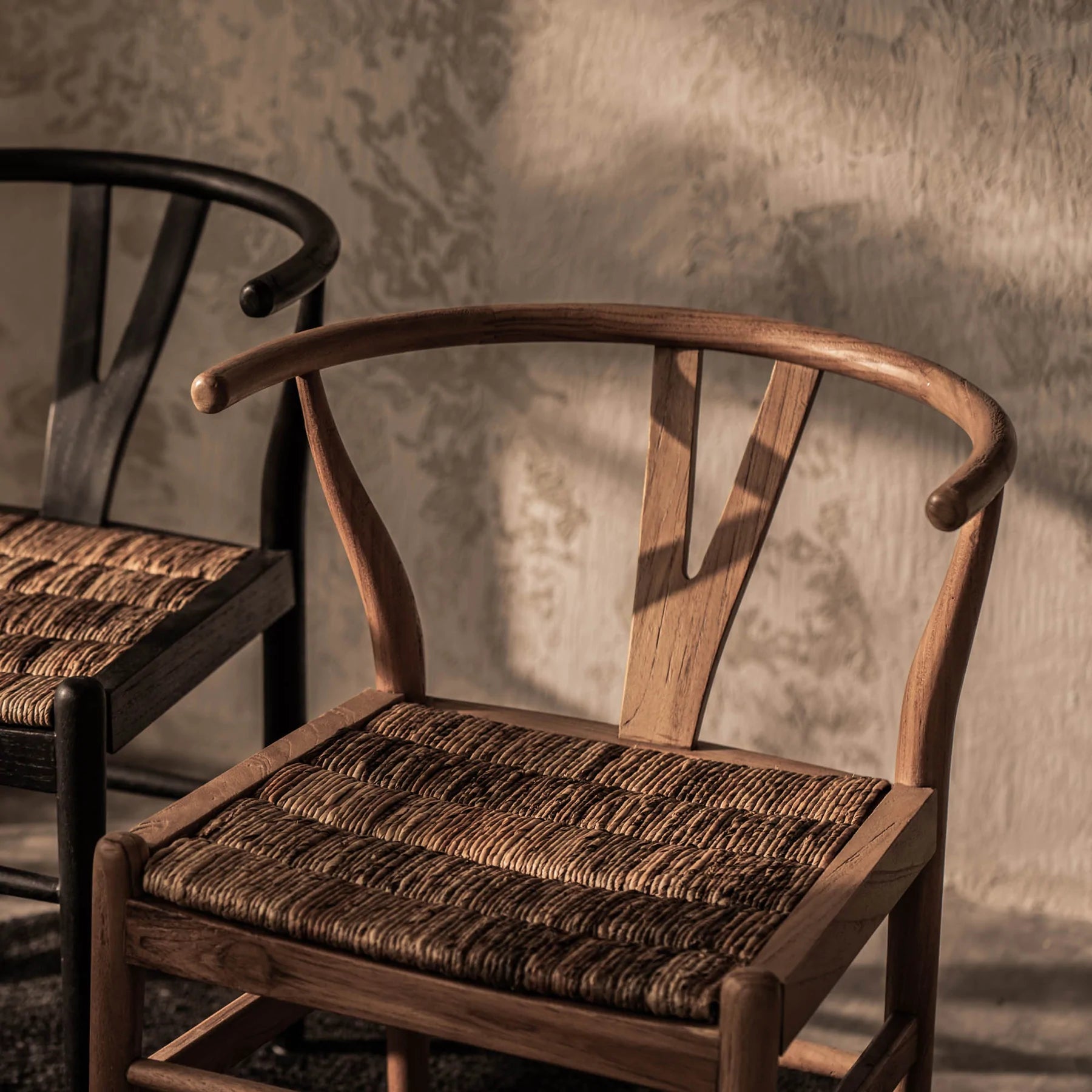 Caterpillar Twin Chair- Black or Natural