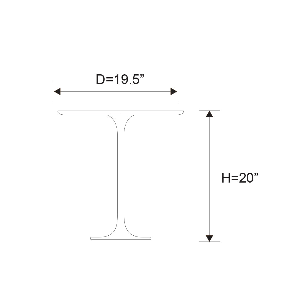 Barbell Side Table - Black Base